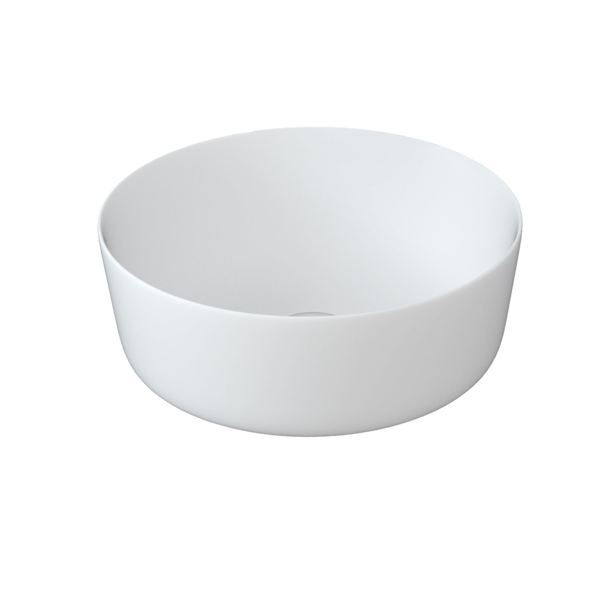 White Ceramic Circular Vessel Bathroom Sink