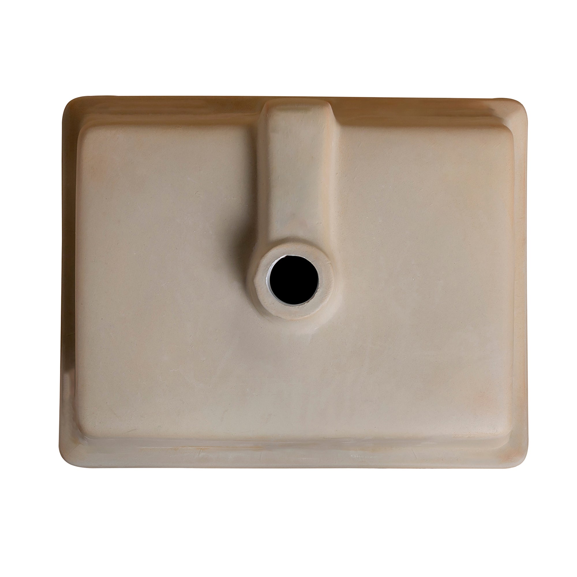 White Ceramic Rectangular Drop-in Bathroom Sink