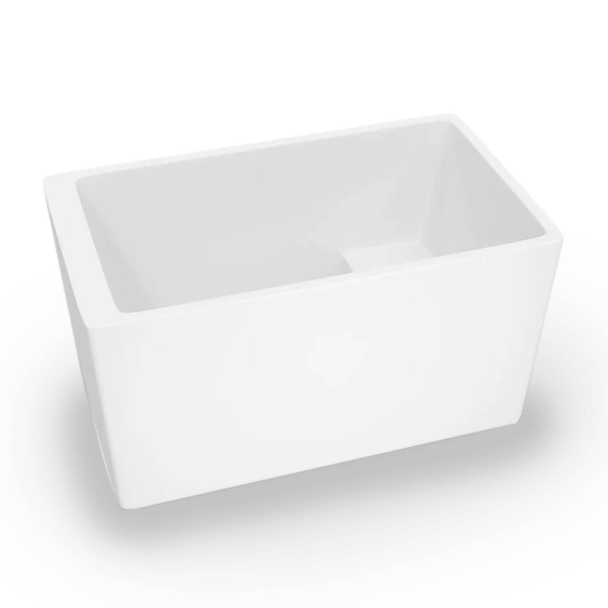 47 in. Acrylic Freestanding Non-Whirlpool Bathtub in White with Seat