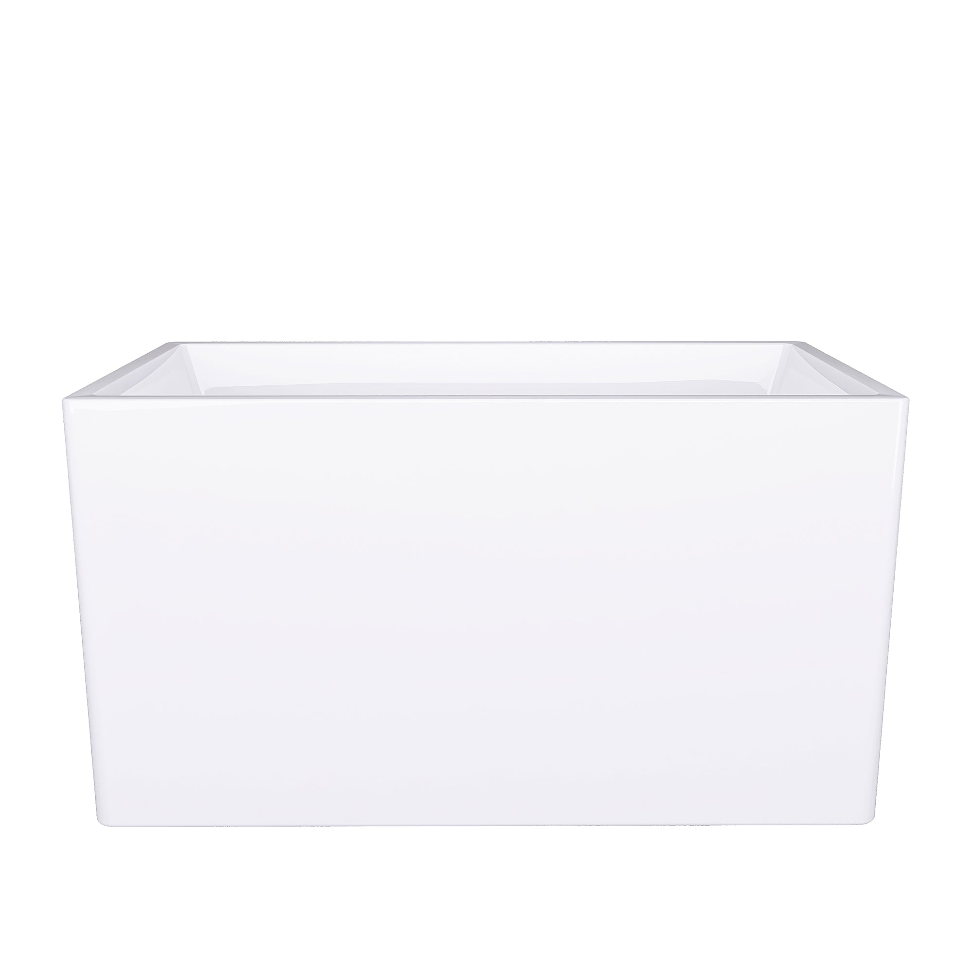47 in. Acrylic Freestanding Non-Whirlpool Bathtub in White with Seat