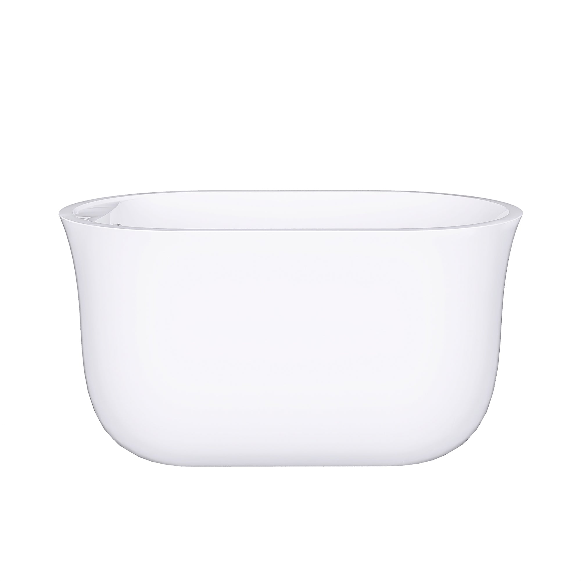 47 in. Acrylic Freestanding Non-Whirlpool Bathtub in White