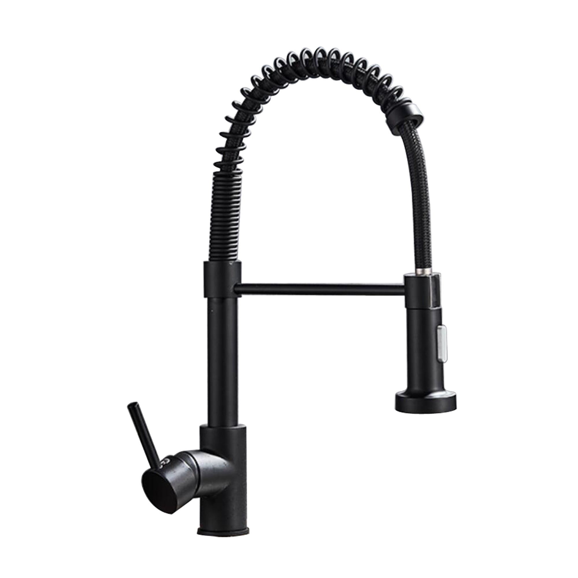 Single Handle Deck Mounted Spring Neck Pull Down Kitchen Faucet