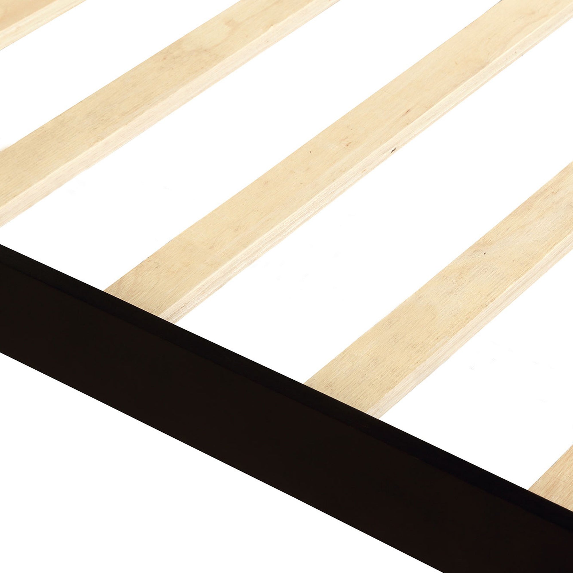 Twin Wood Frame Platform Bed with Headboard