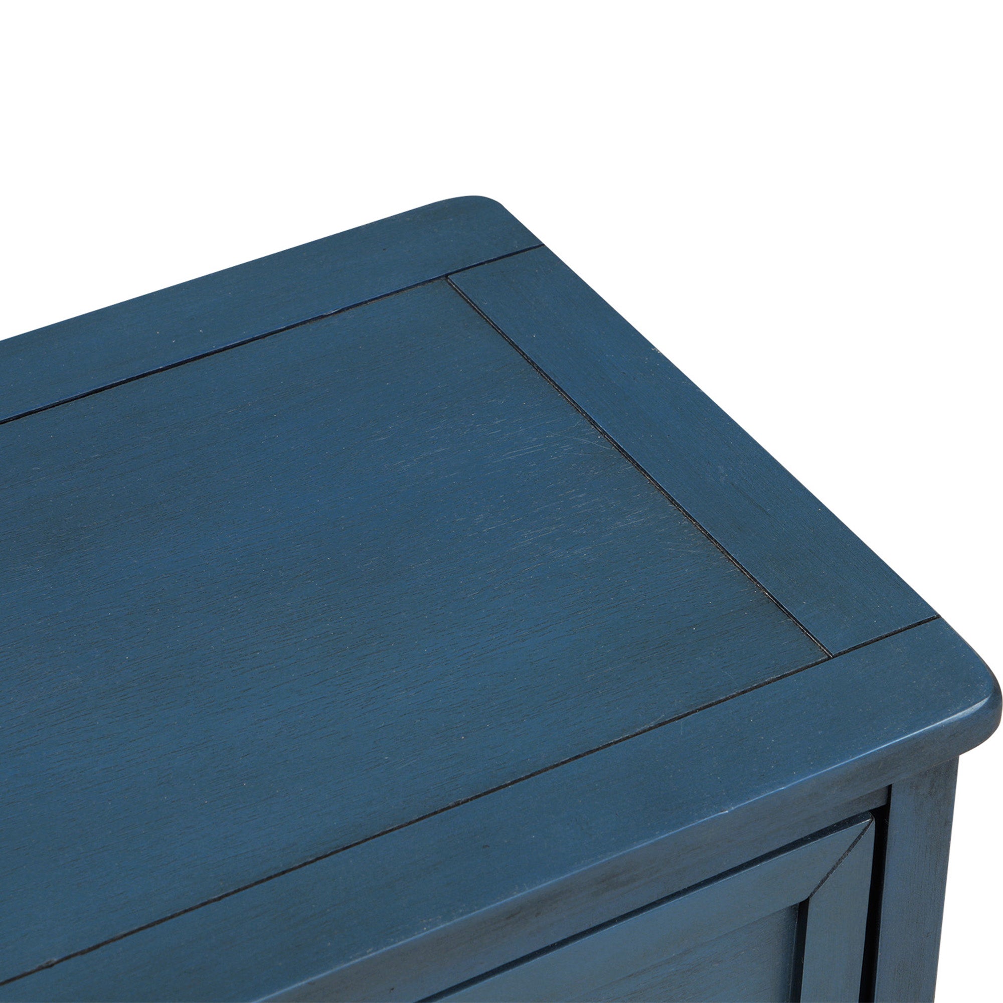28'' Wood 2 Drawers Storage Cabinet with 4 Rattan Basket