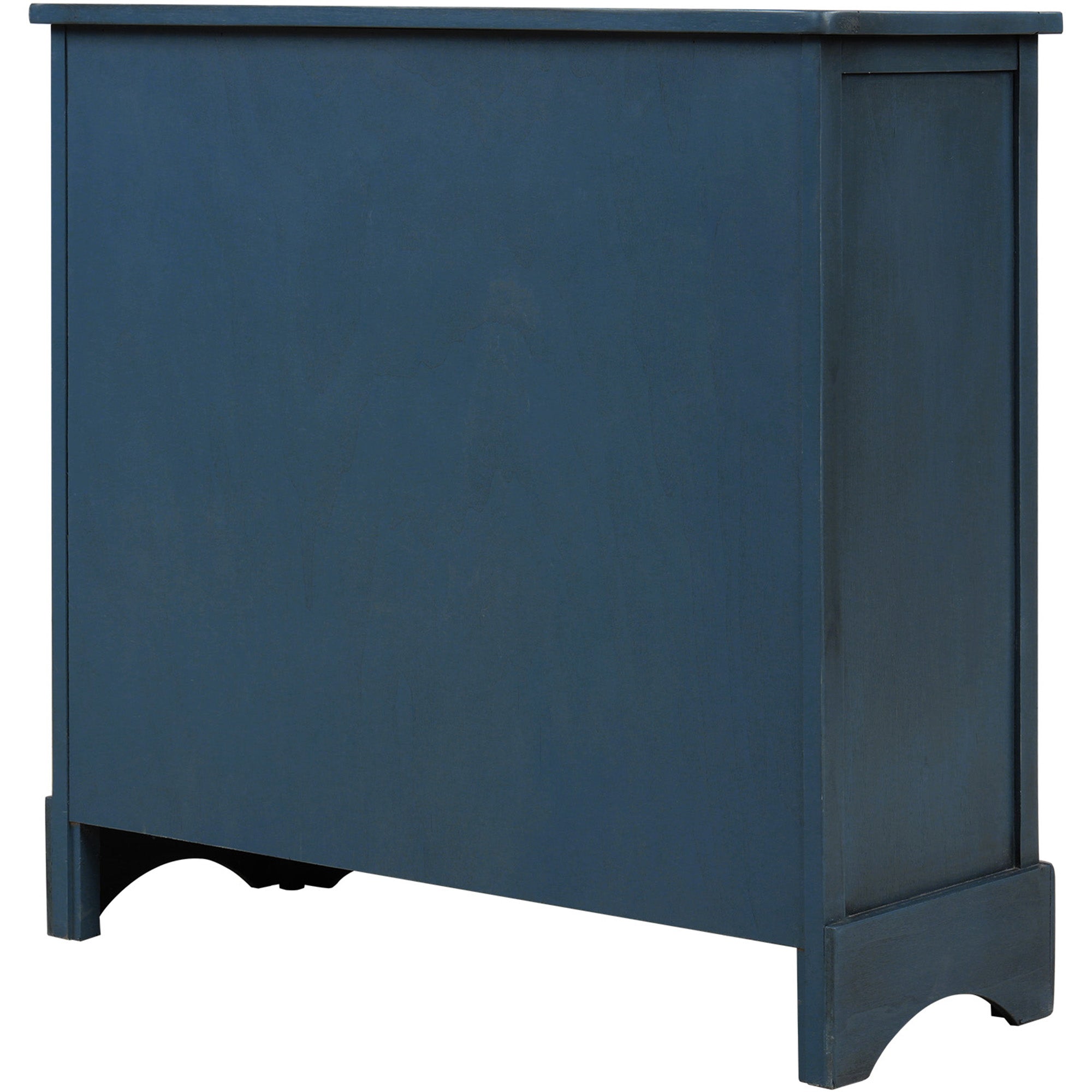 28'' Wood 2 Drawers Storage Cabinet with 4 Rattan Basket