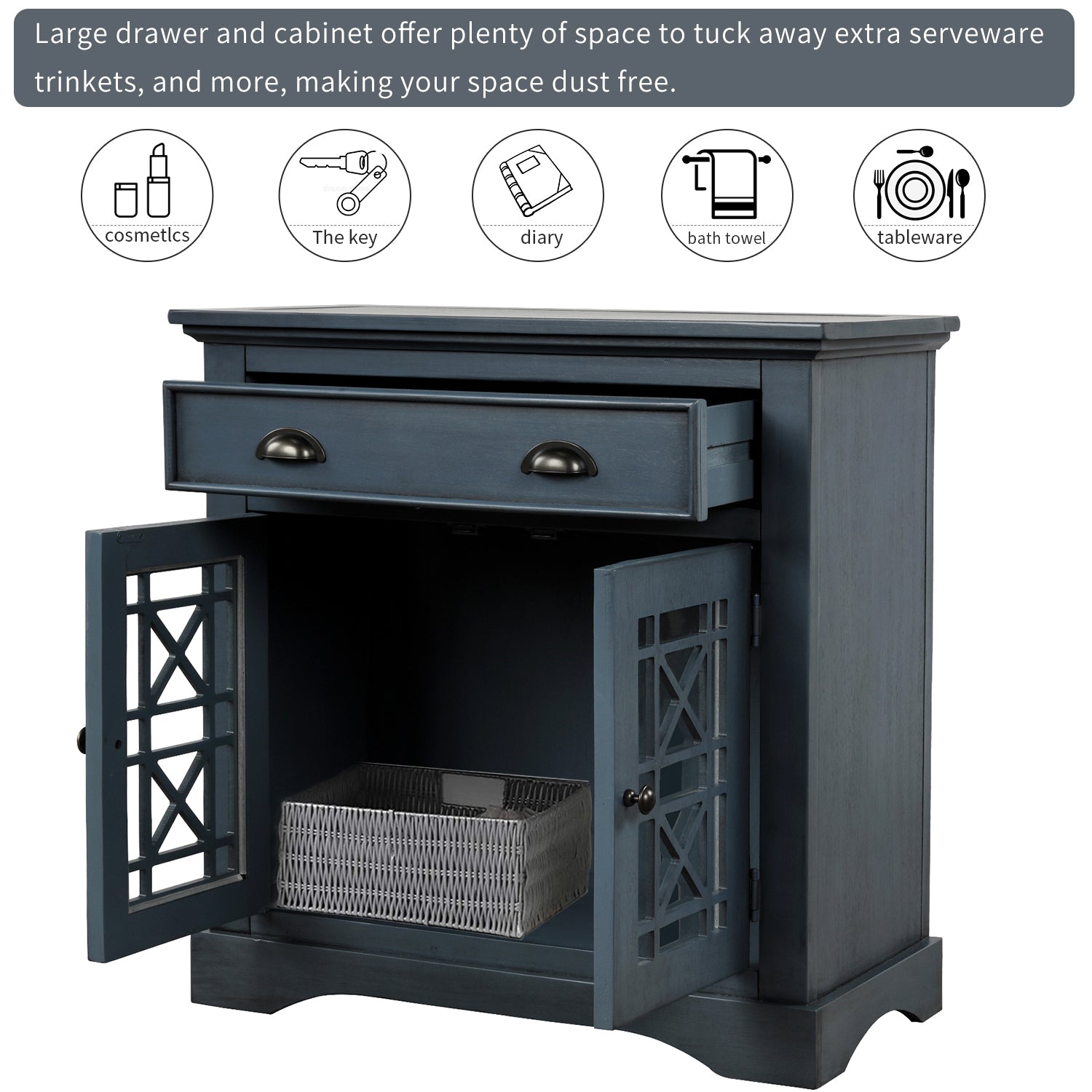 29'' Wood 2-door Storage Cabinet
