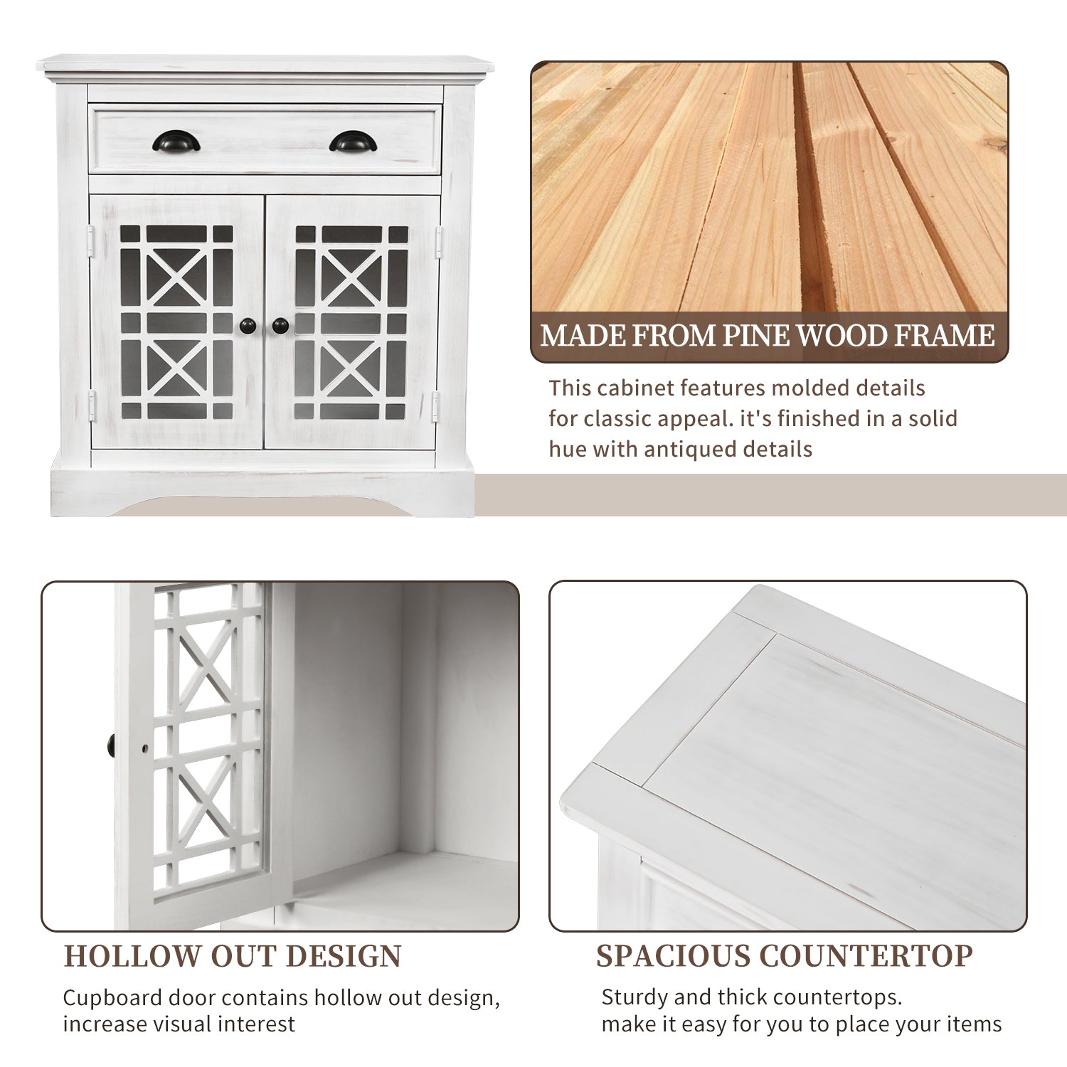 29'' Wood 2-door Storage Cabinet