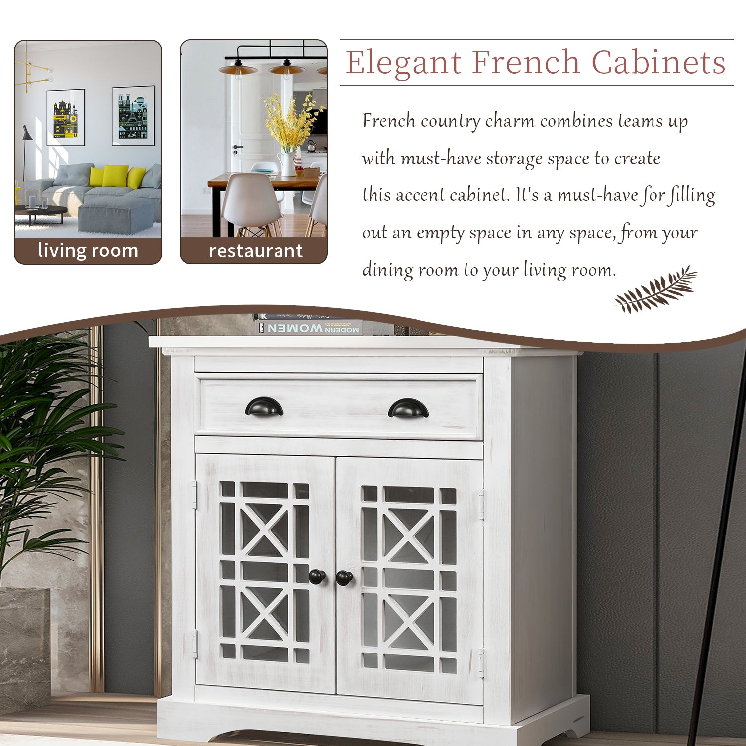 29'' Wood 2-door Storage Cabinet