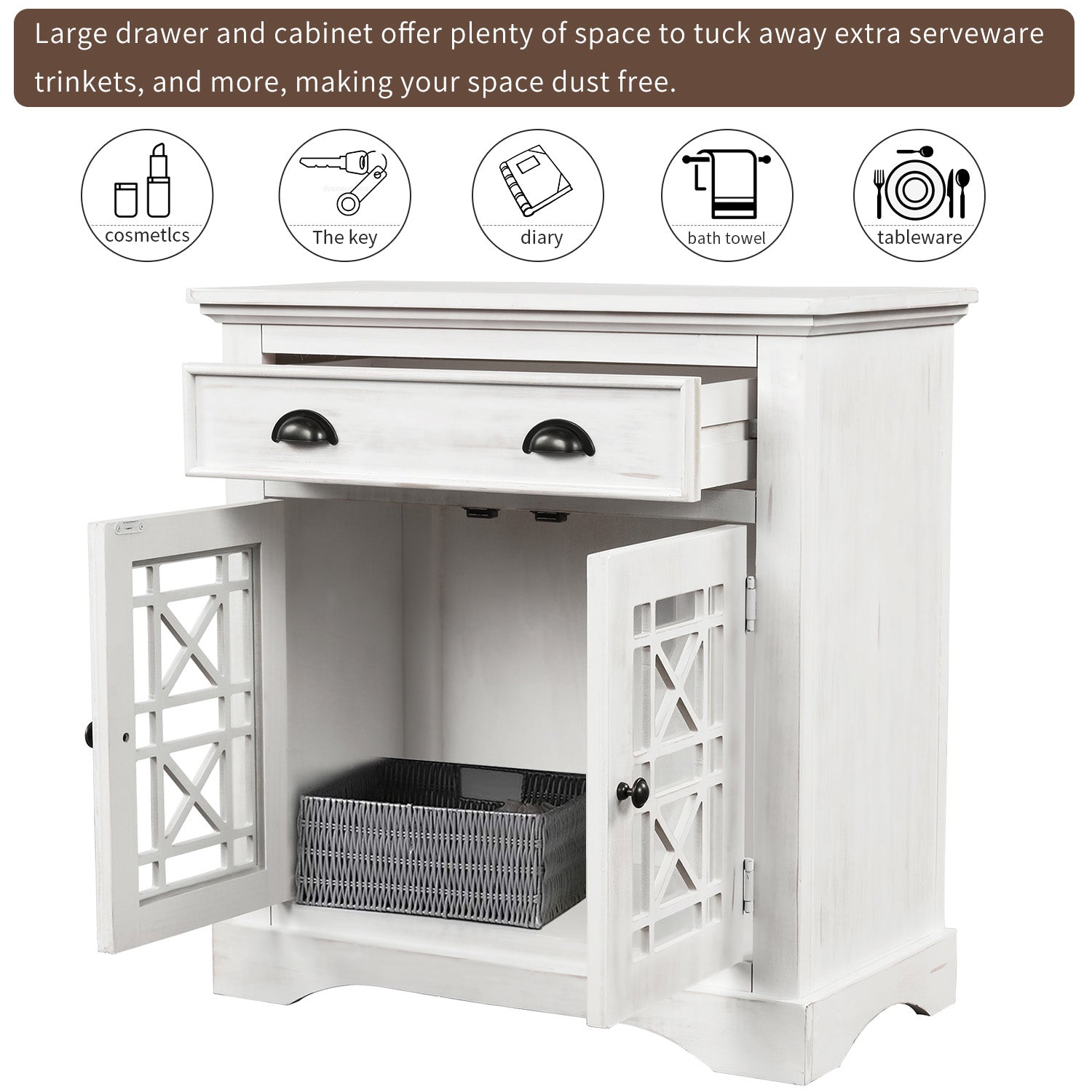 29'' Wood 2-door Storage Cabinet