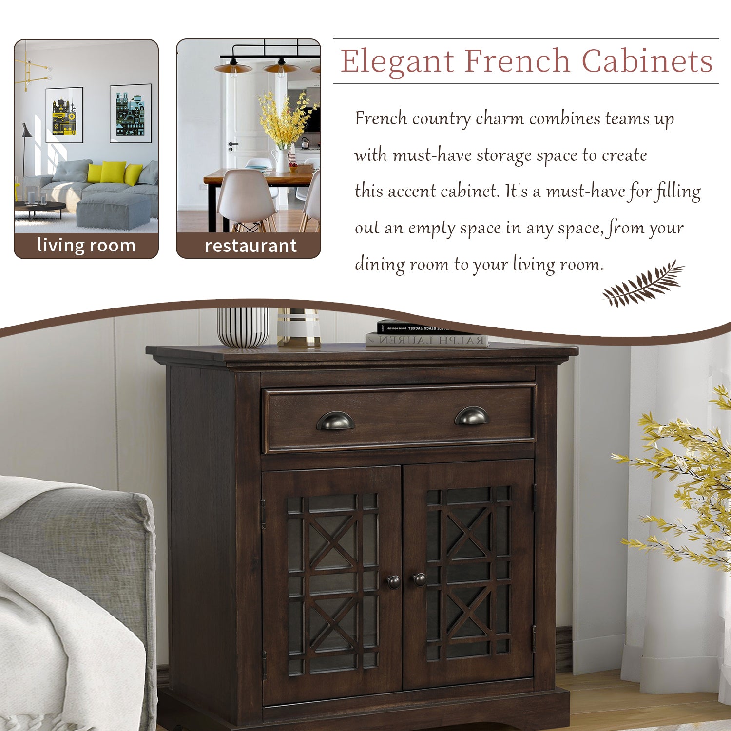 29'' Wood 2-door Storage Cabinet