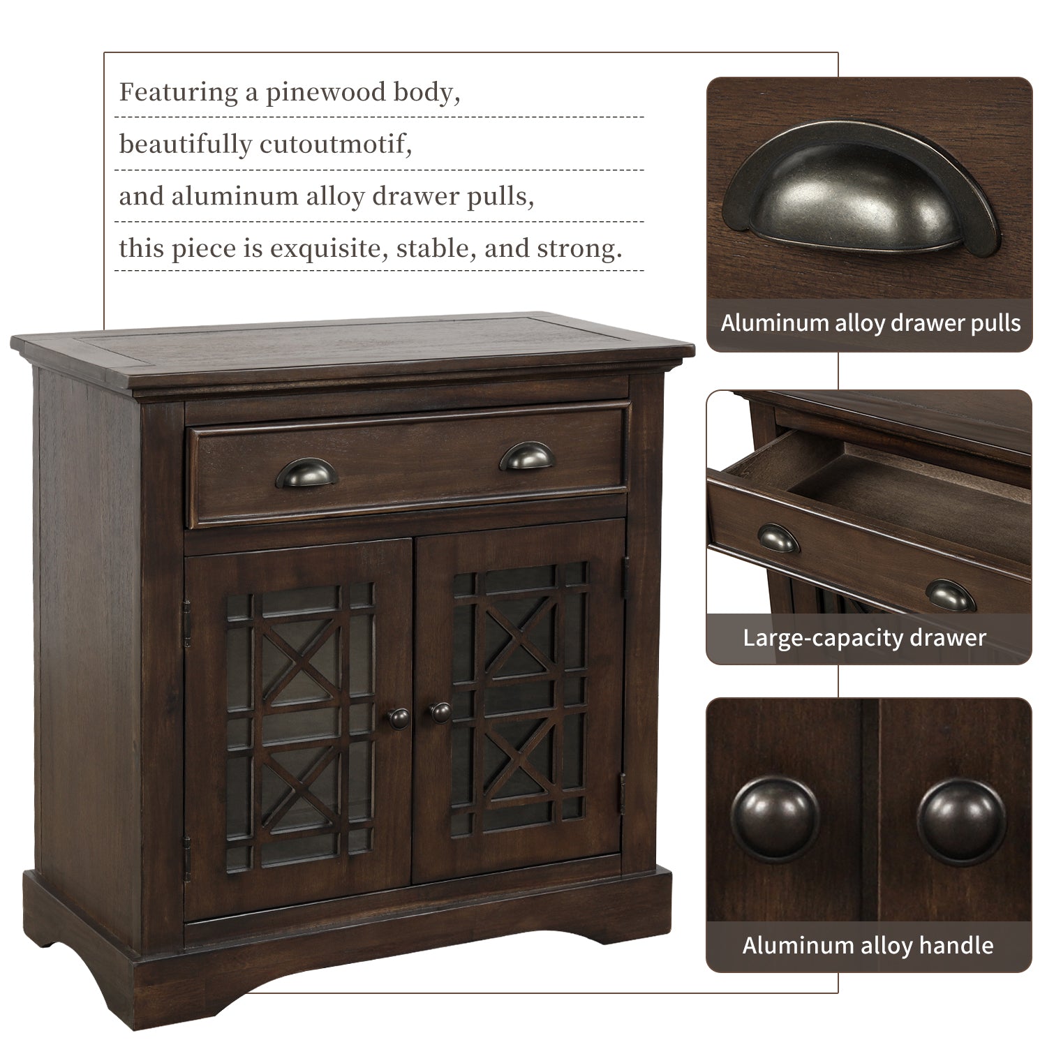 29'' Wood 2-door Storage Cabinet