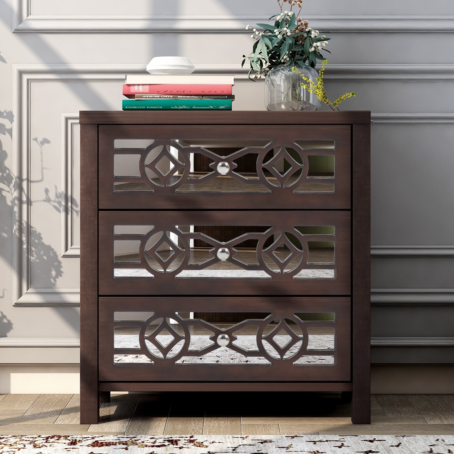 3-Drawer Wood Bachelor's Chest