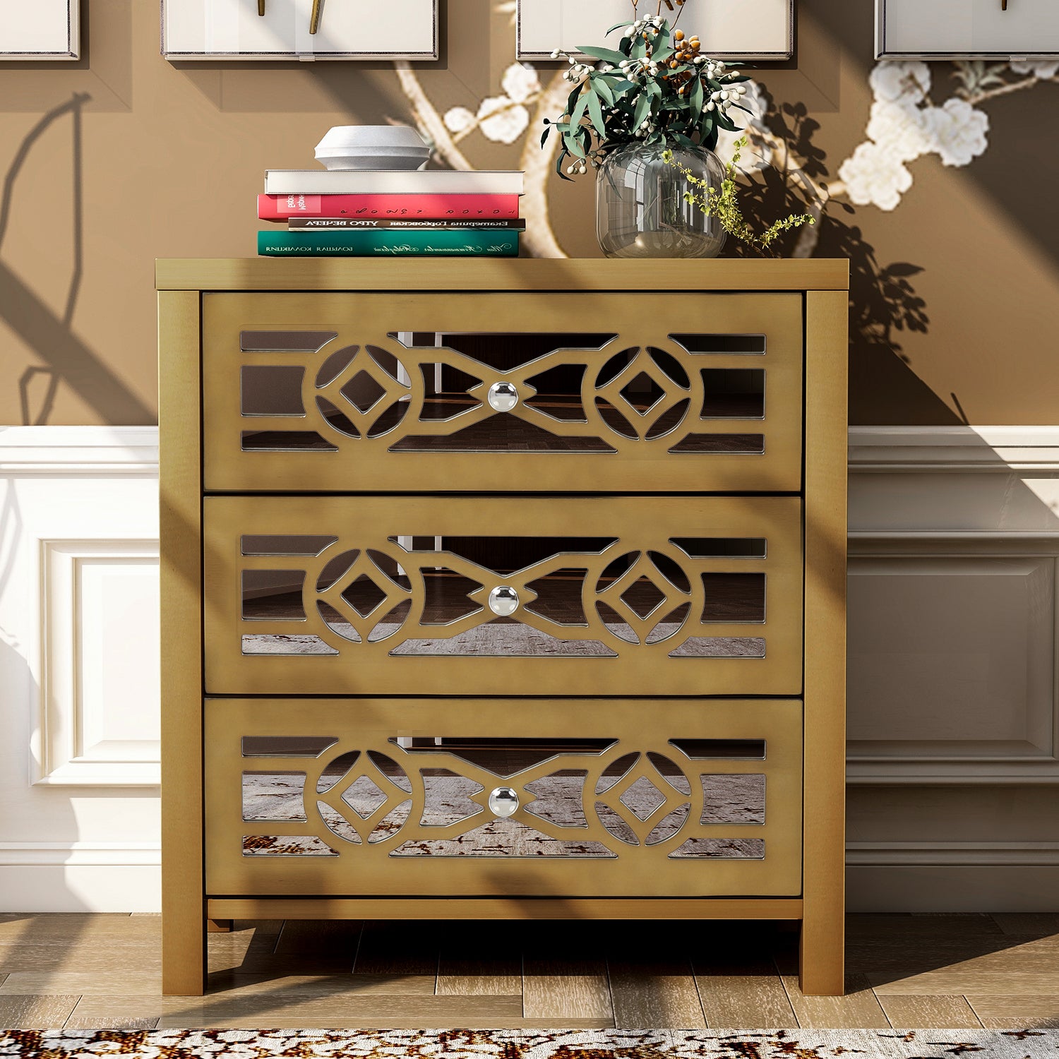 3-Drawer Wood Bachelor's Chest