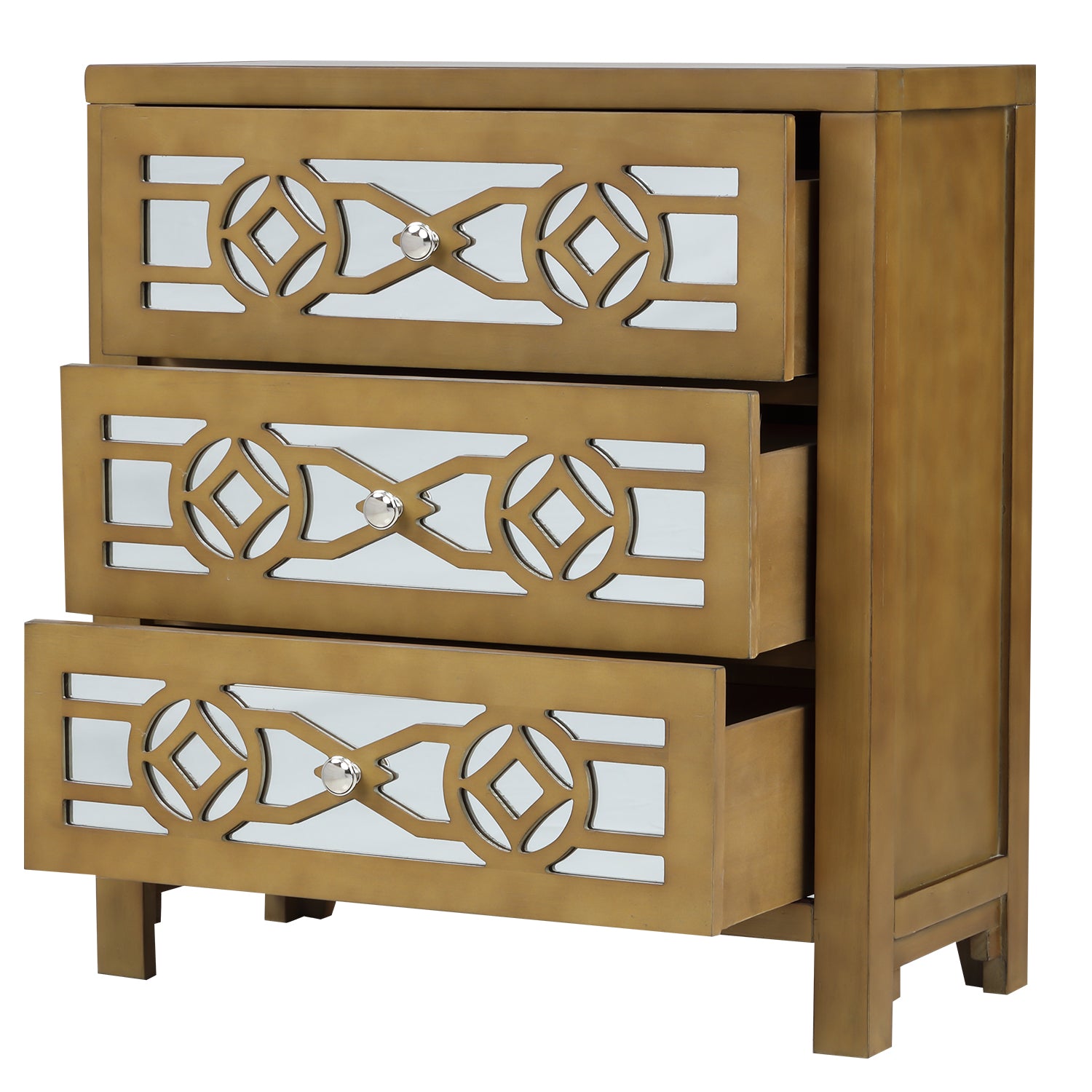 3-Drawer Wood Bachelor's Chest