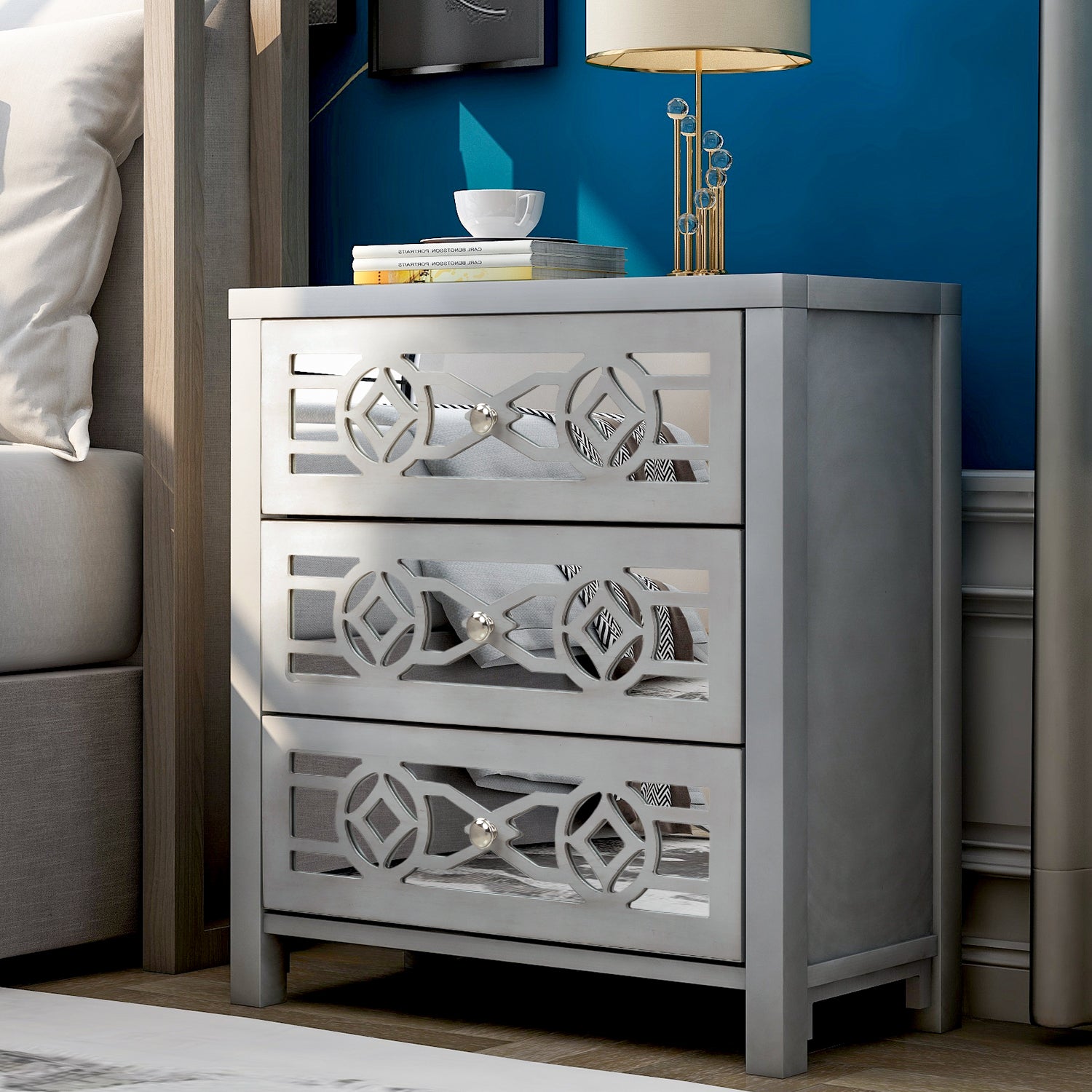 3-Drawer Wood Bachelor's Chest