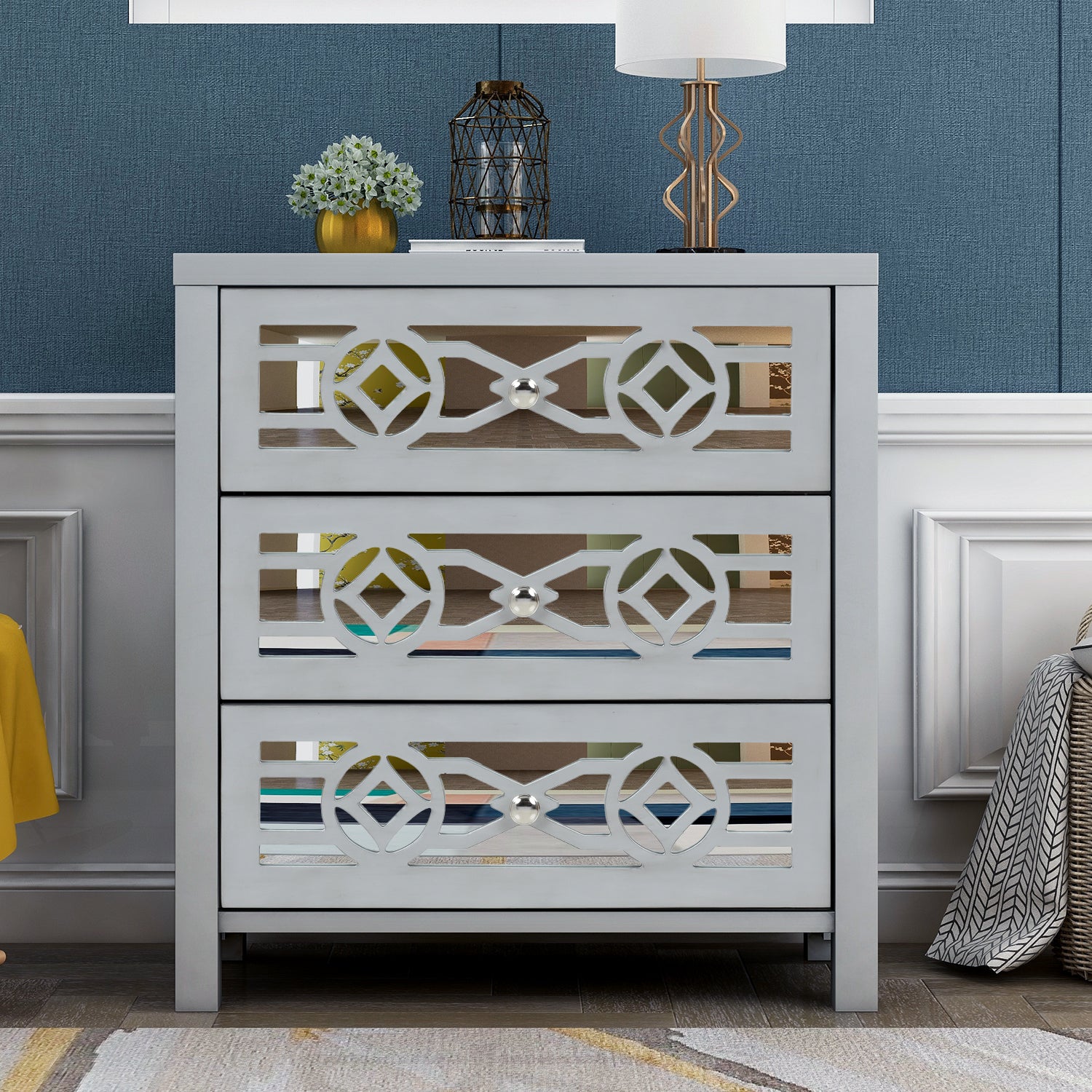 3-Drawer Wood Bachelor's Chest