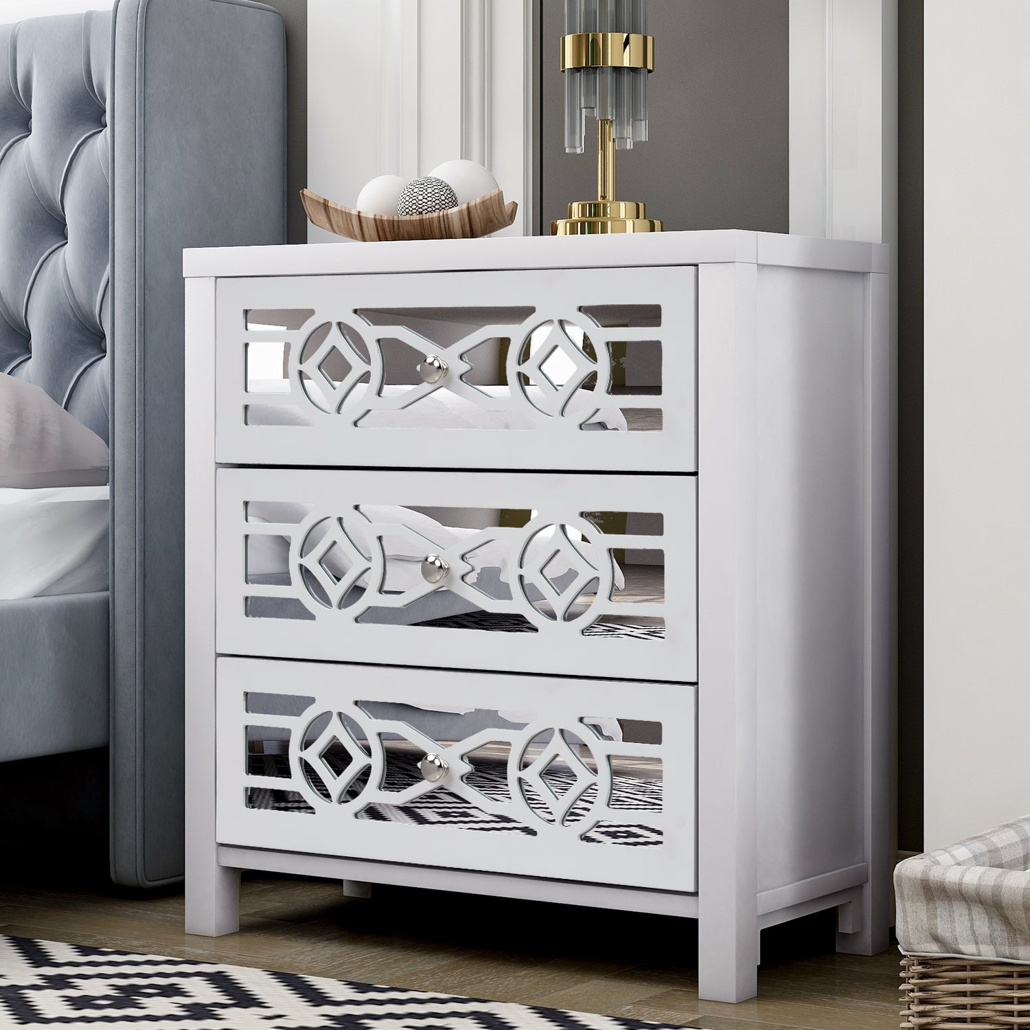3-Drawer Wood Bachelor's Chest