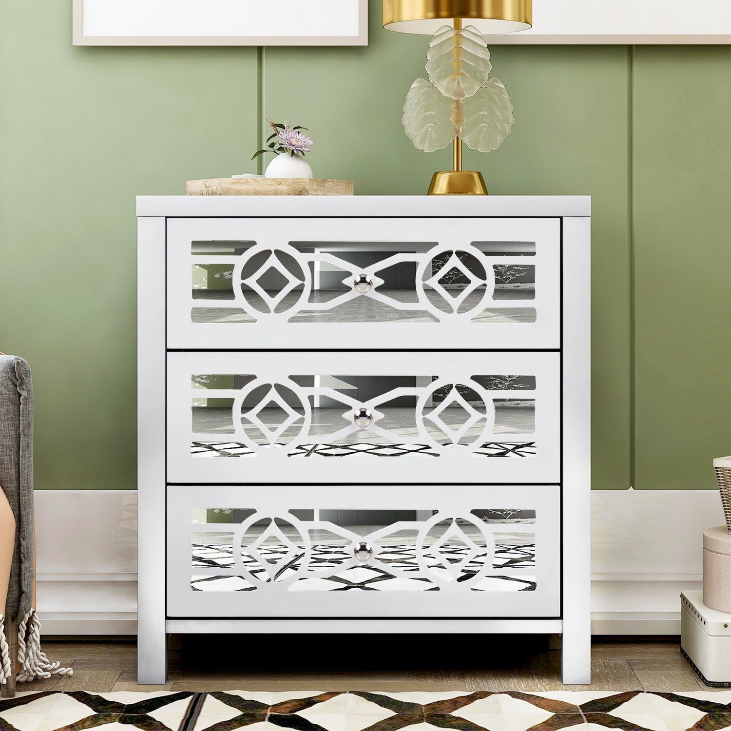 3-Drawer Wood Bachelor's Chest