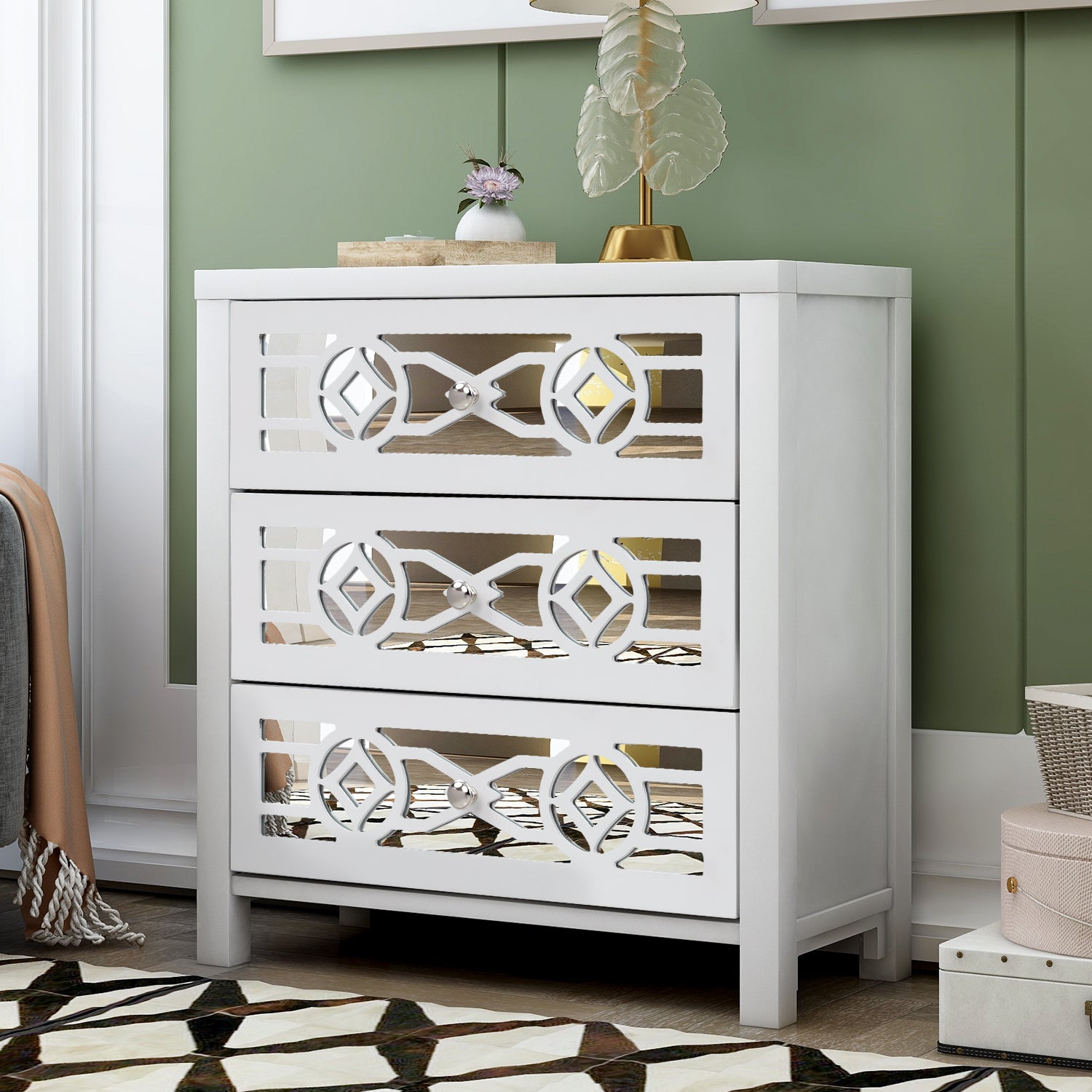 3-Drawer Wood Bachelor's Chest