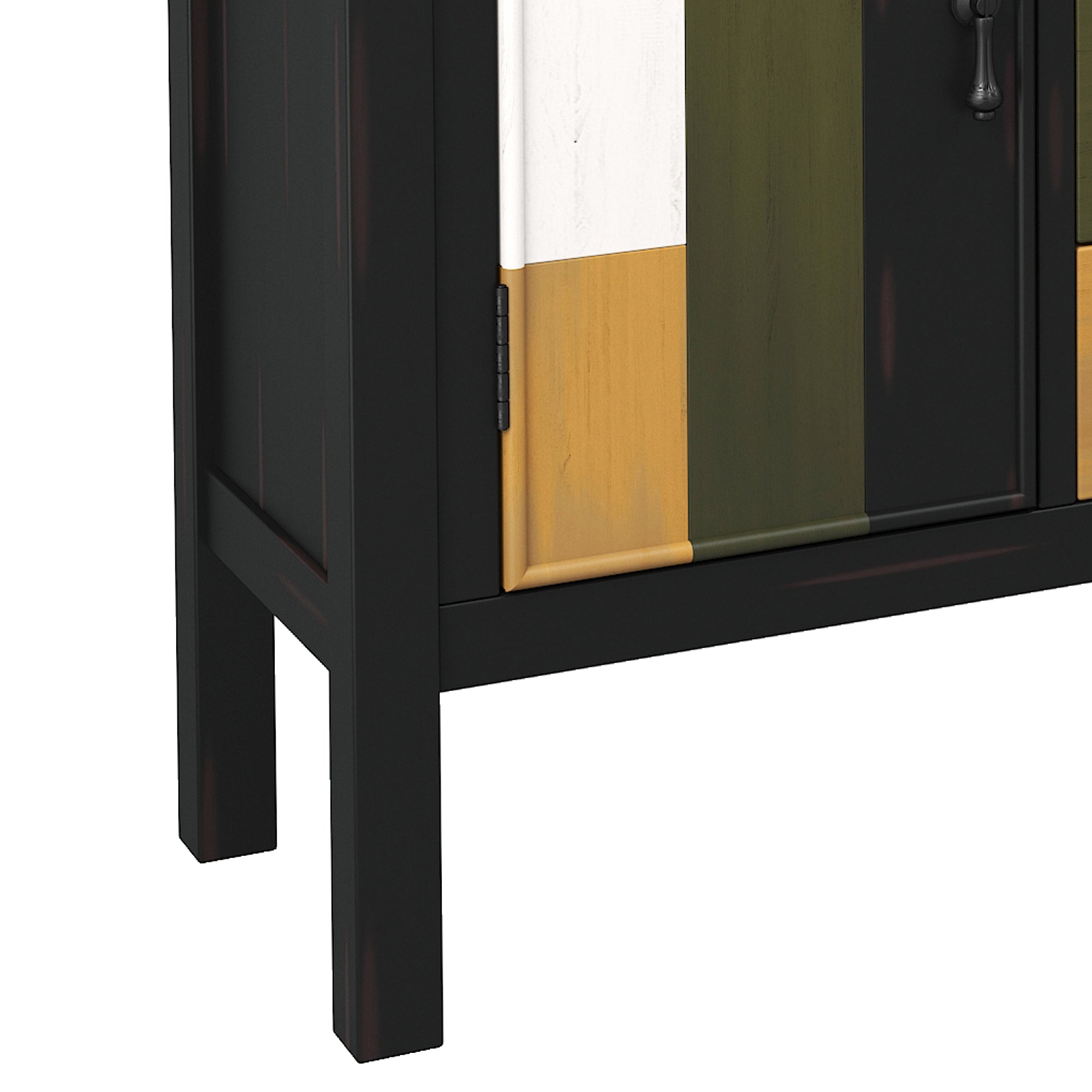 40-inch Wood Sideboard with 4 Drawer and Large Cabinets