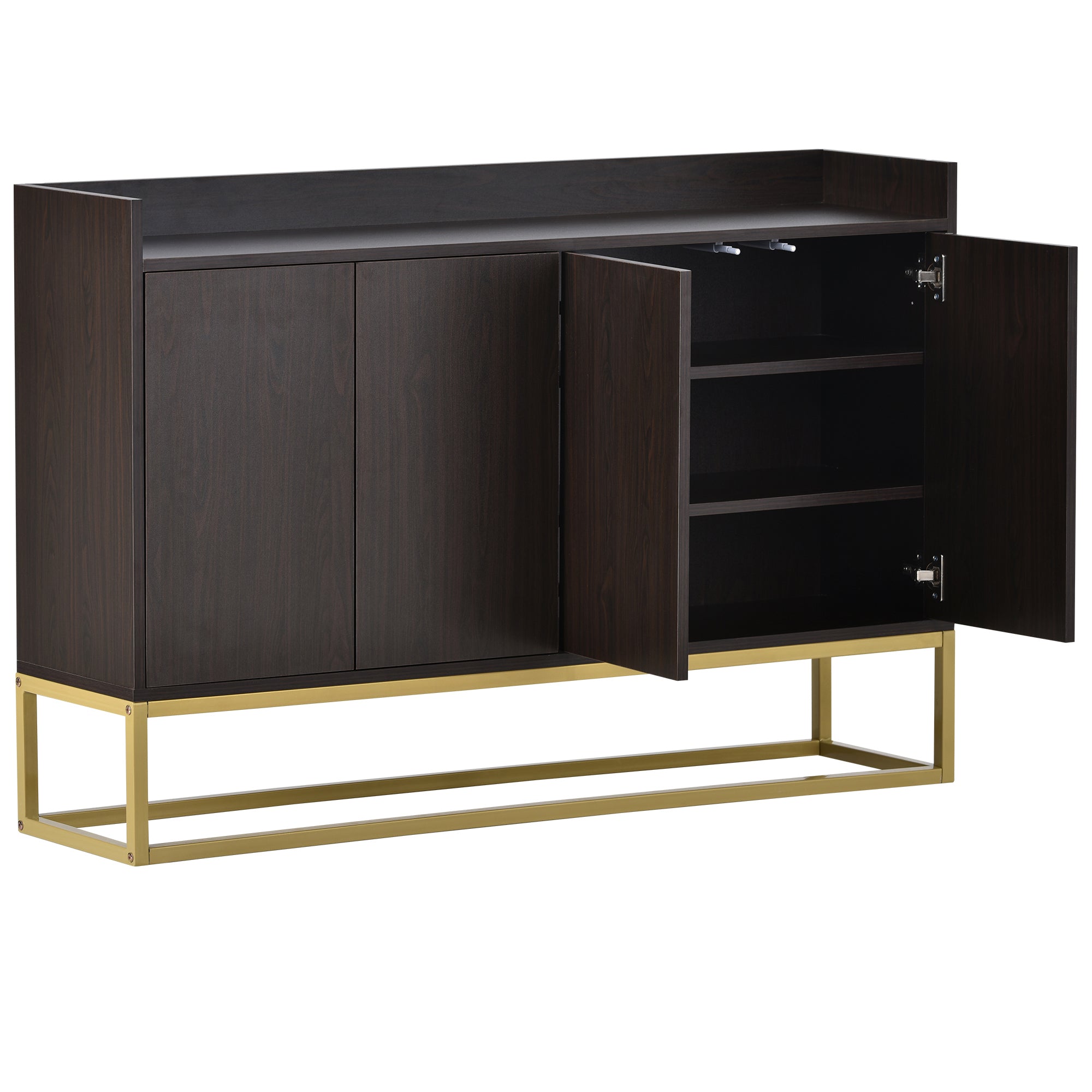47-inch Wood Sideboard with 3 Shelves