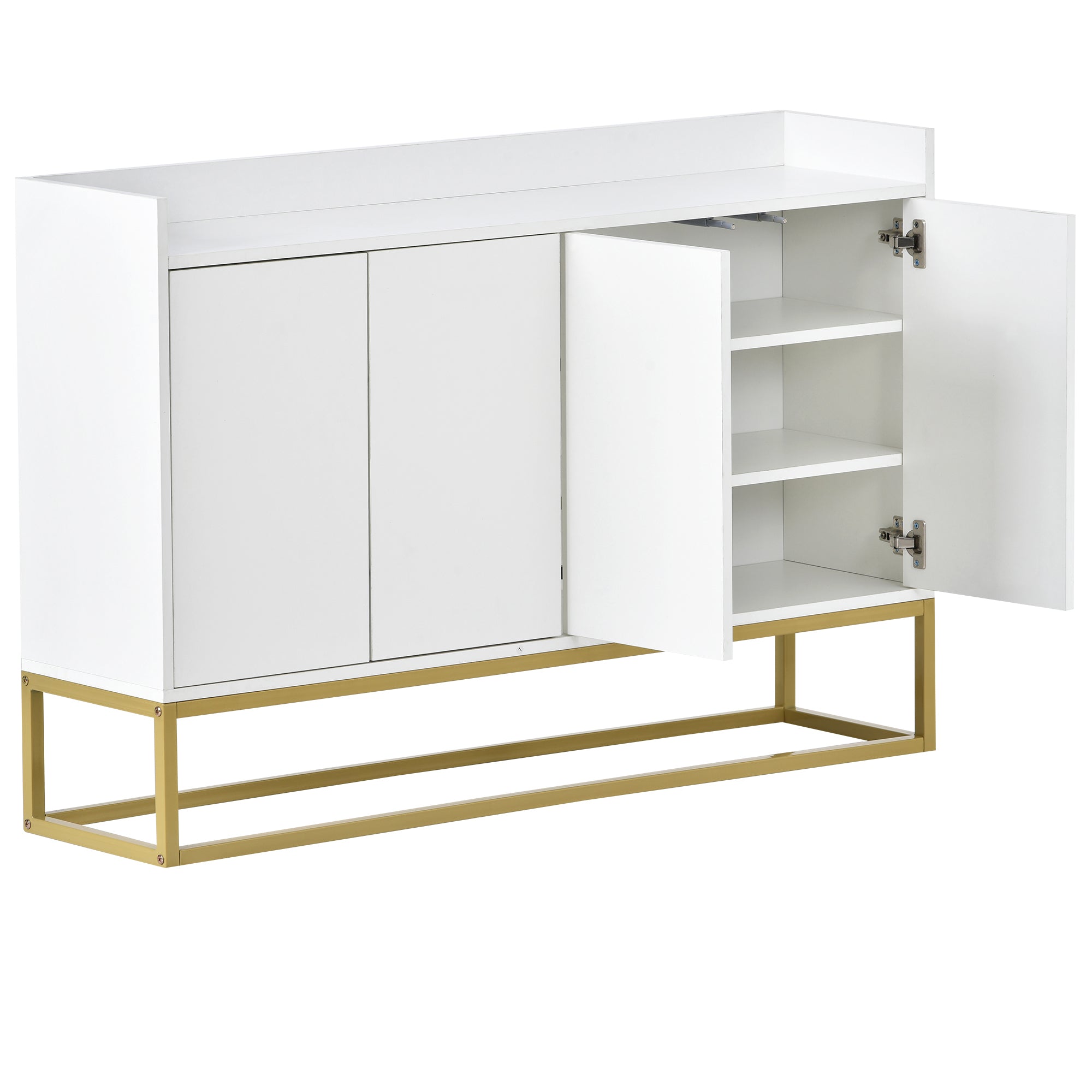 47-inch Wood Sideboard with 3 Shelves