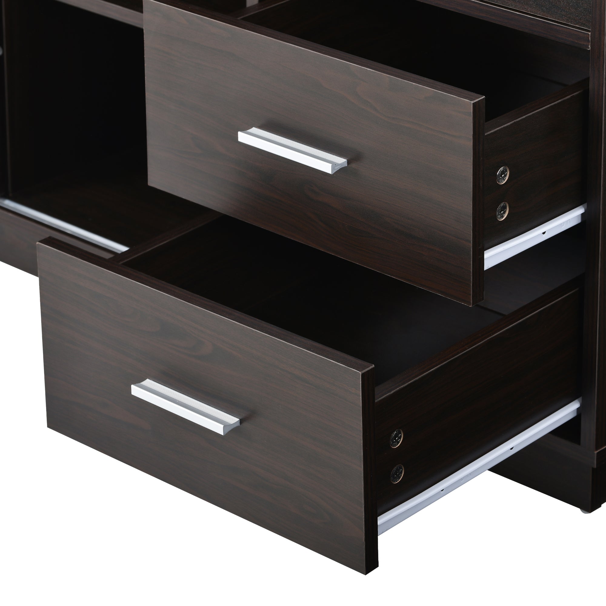 47" Wide Sideboard with Integrated 16 Bar Wine Compartment and Wineglass Holders