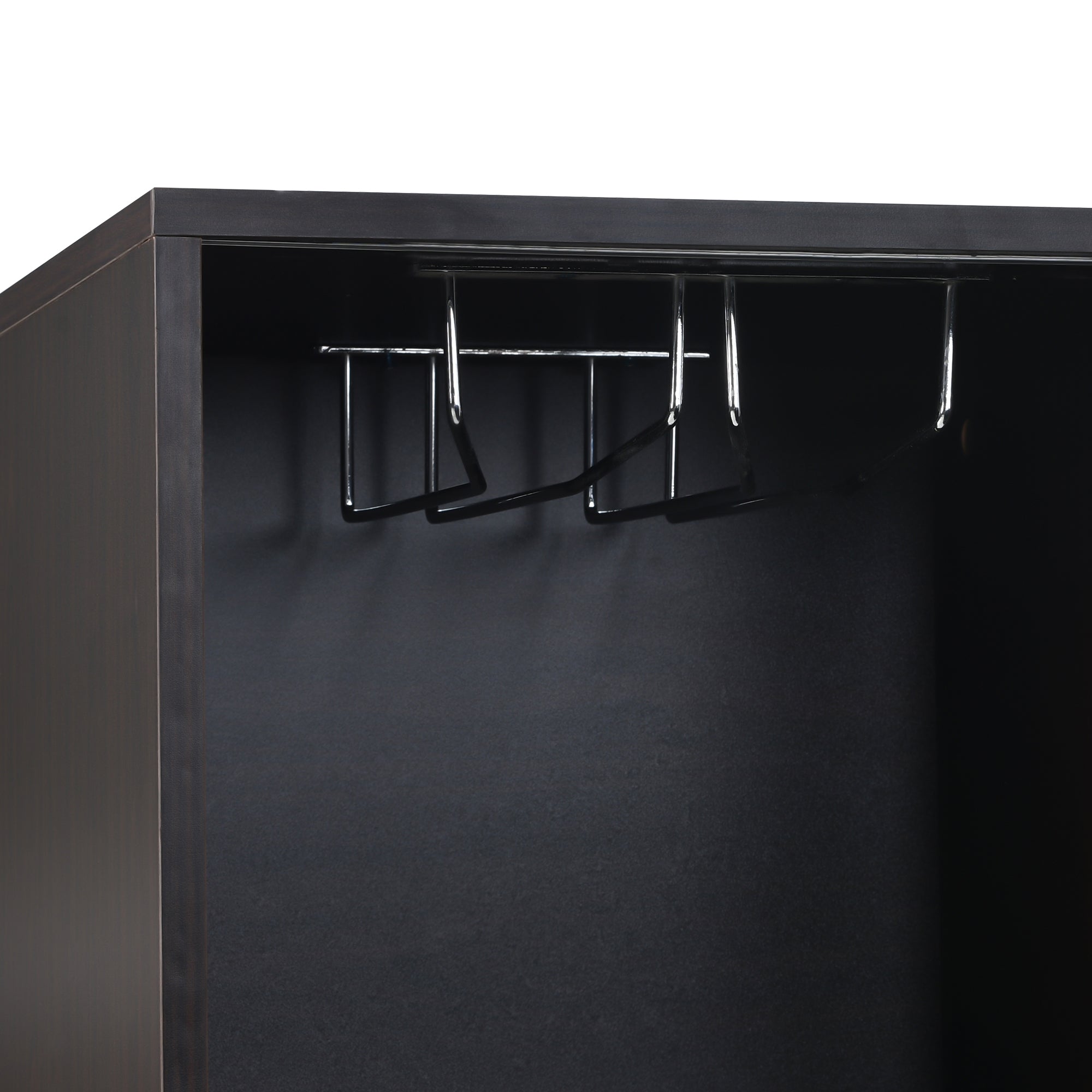 47" Wide Sideboard with Integrated 16 Bar Wine Compartment and Wineglass Holders