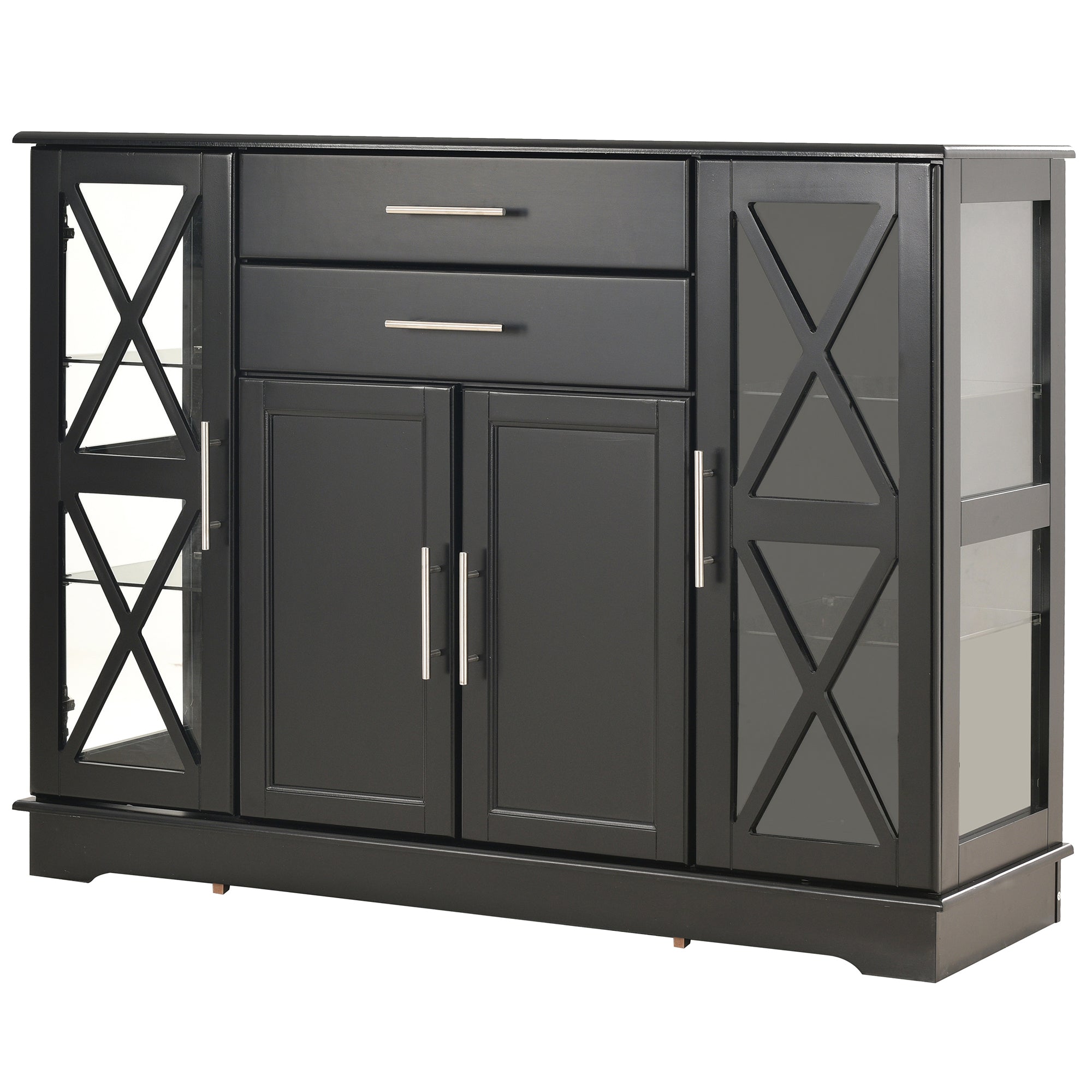 42" Wide 2 Drawer Sideboard with Adjustable Shelves