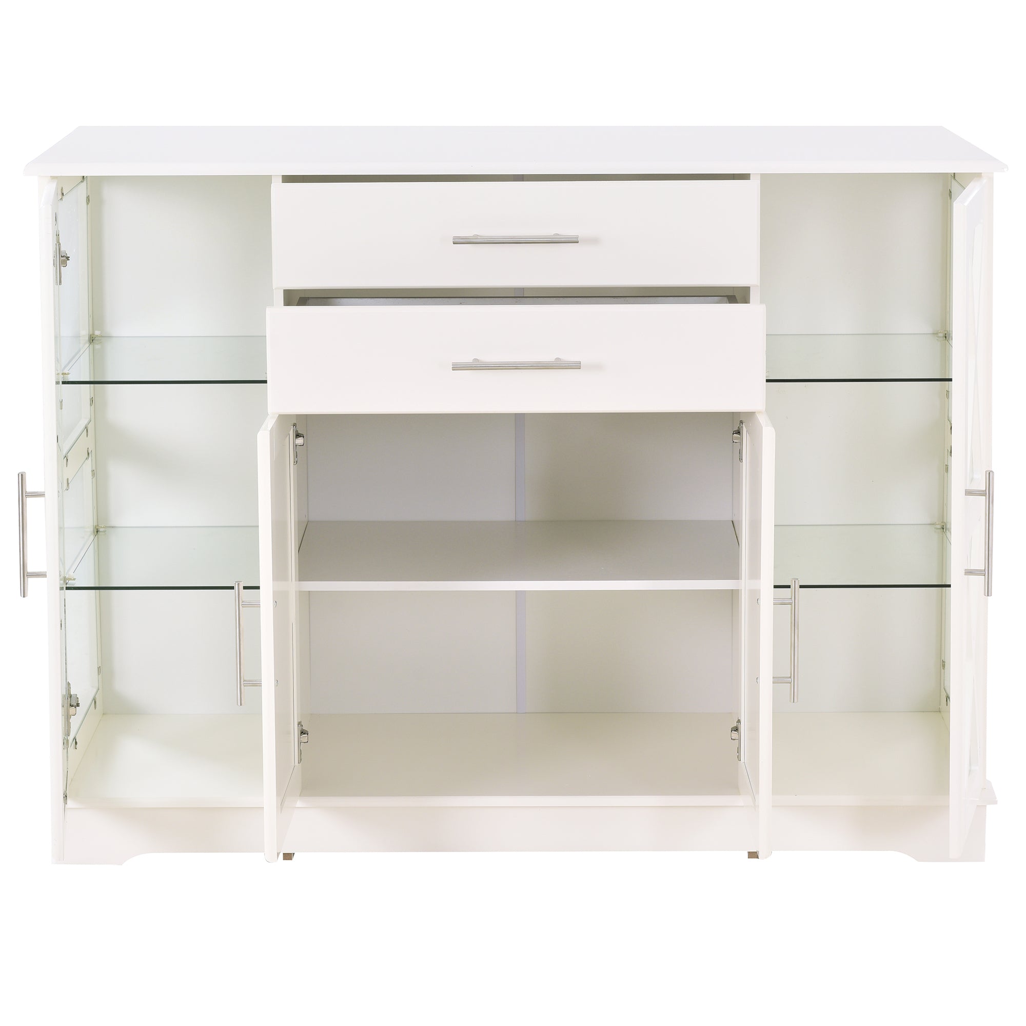 42" Wide 2 Drawer Sideboard with Adjustable Shelves