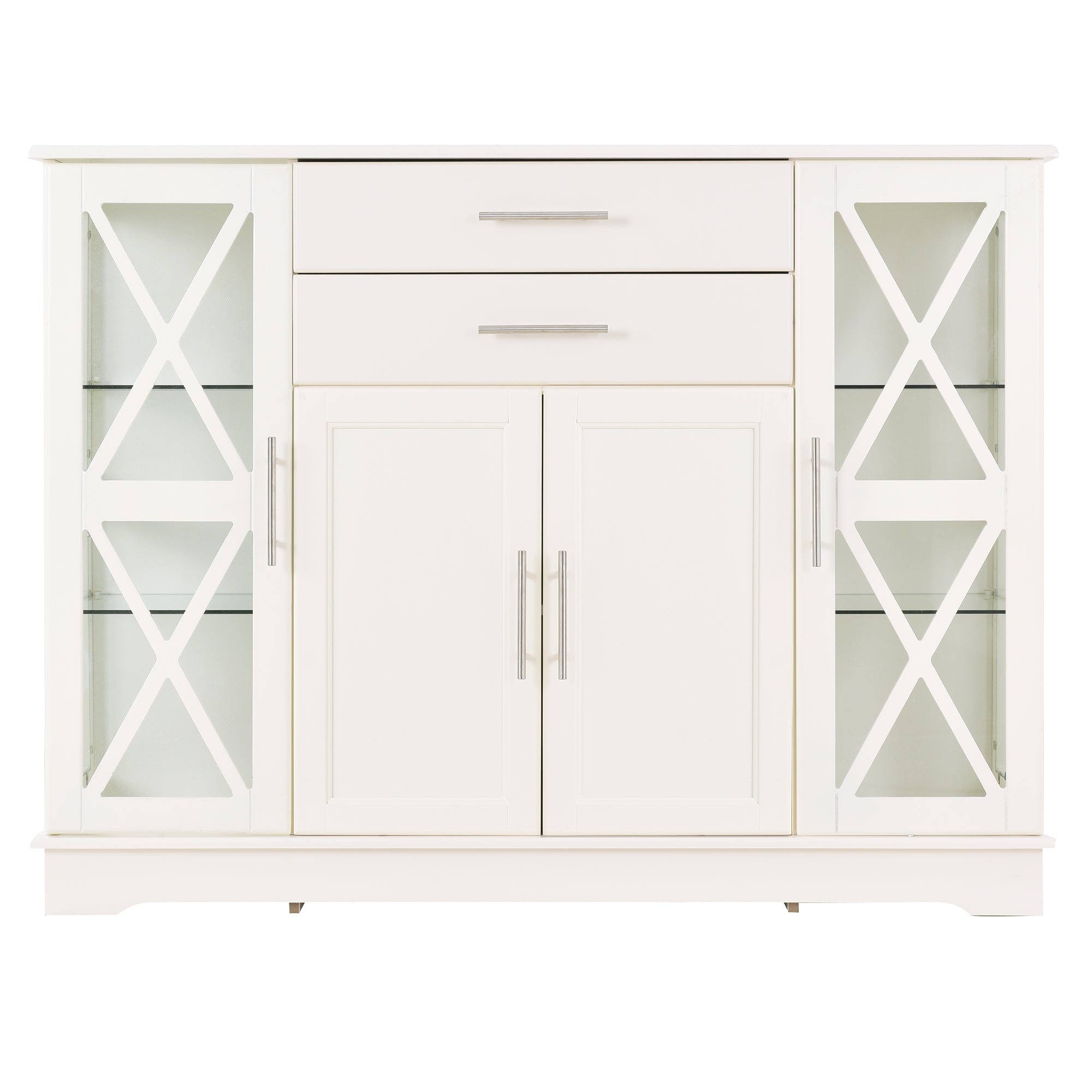 42" Wide 2 Drawer Sideboard with Adjustable Shelves