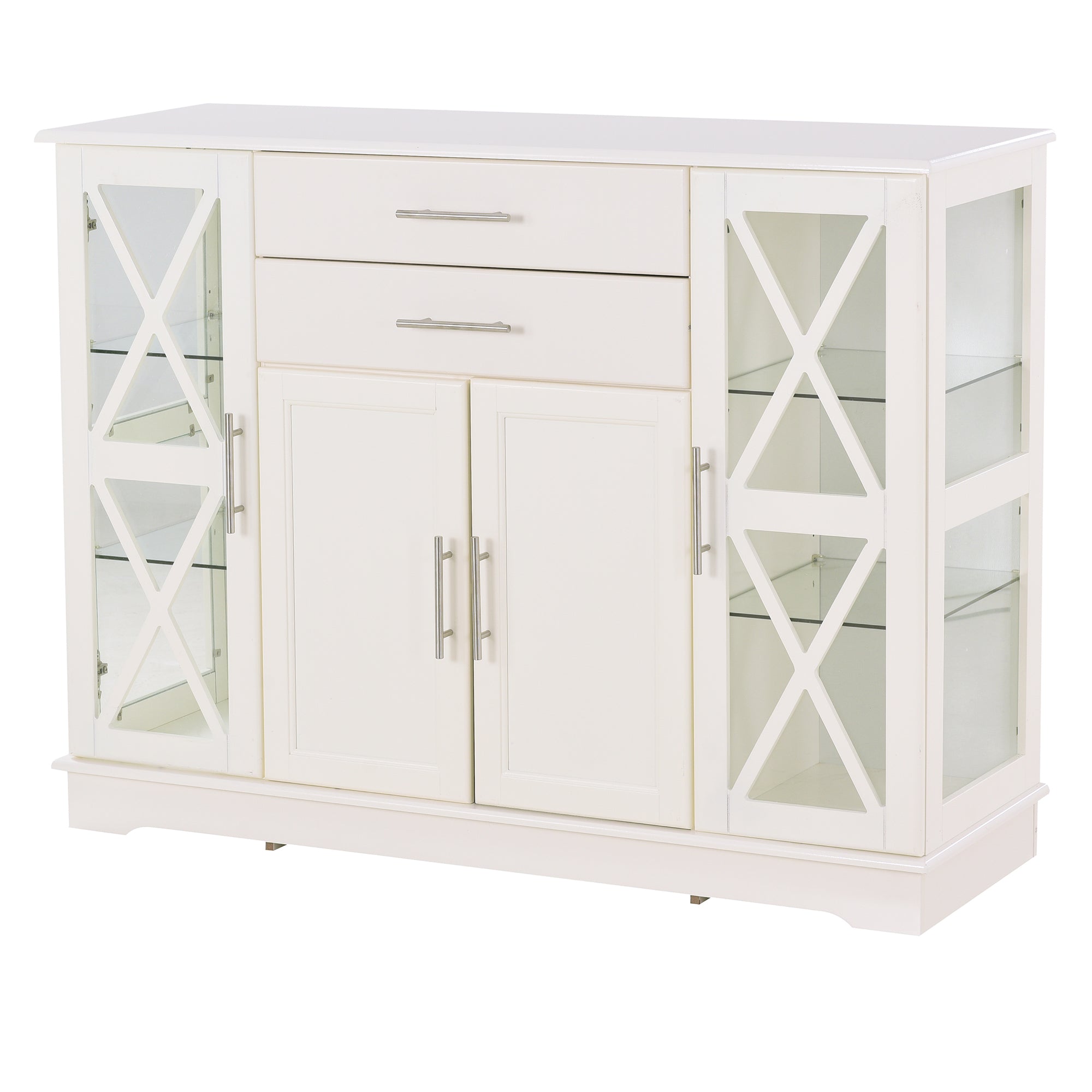 42" Wide 2 Drawer Sideboard with Adjustable Shelves