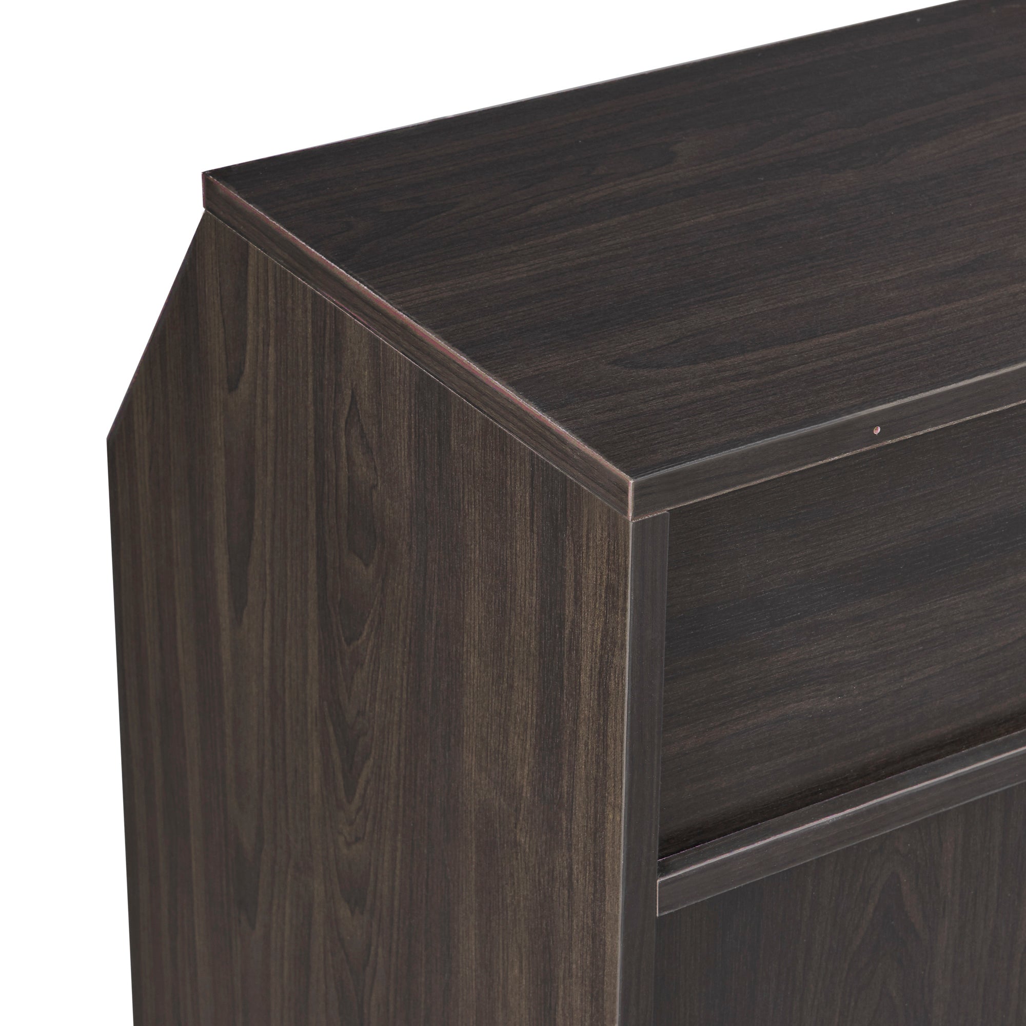 54" Wide Wood 4 Drawer Sideboard Stemware Rack