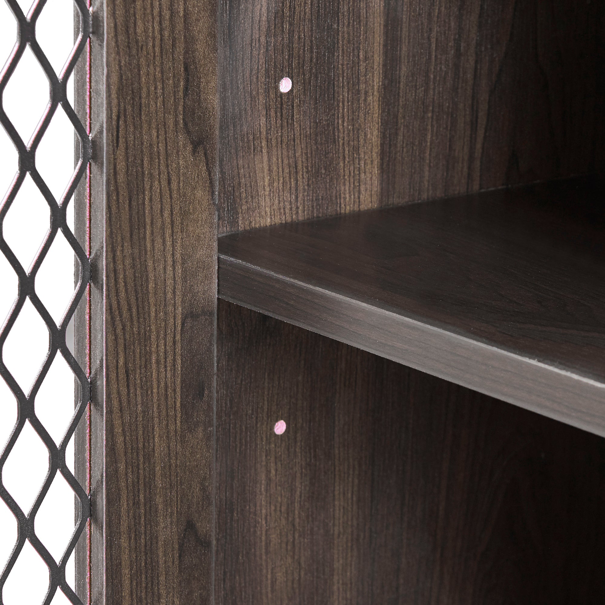 54" Wide Wood 4 Drawer Sideboard Stemware Rack