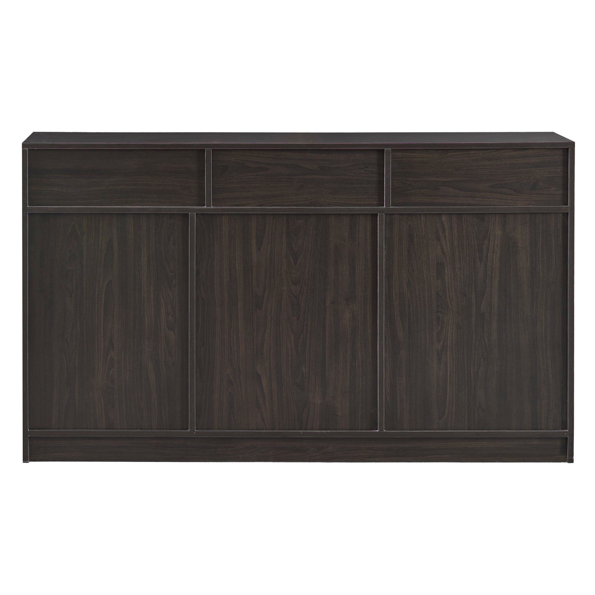 54" Wide Wood 4 Drawer Sideboard Stemware Rack