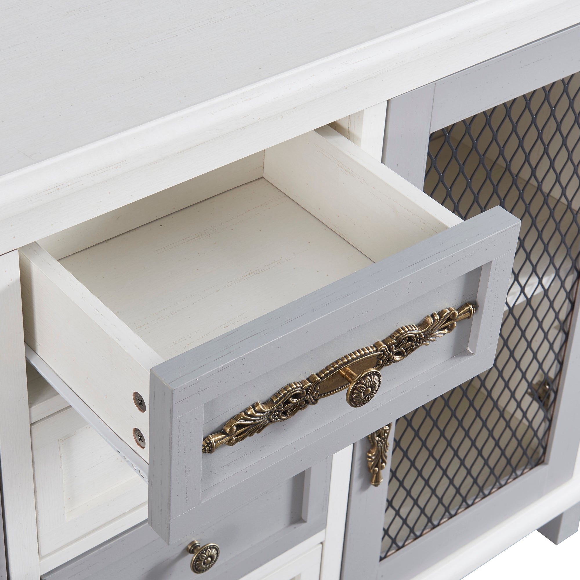 48" Wide Wood 4 Drawer Sideboard