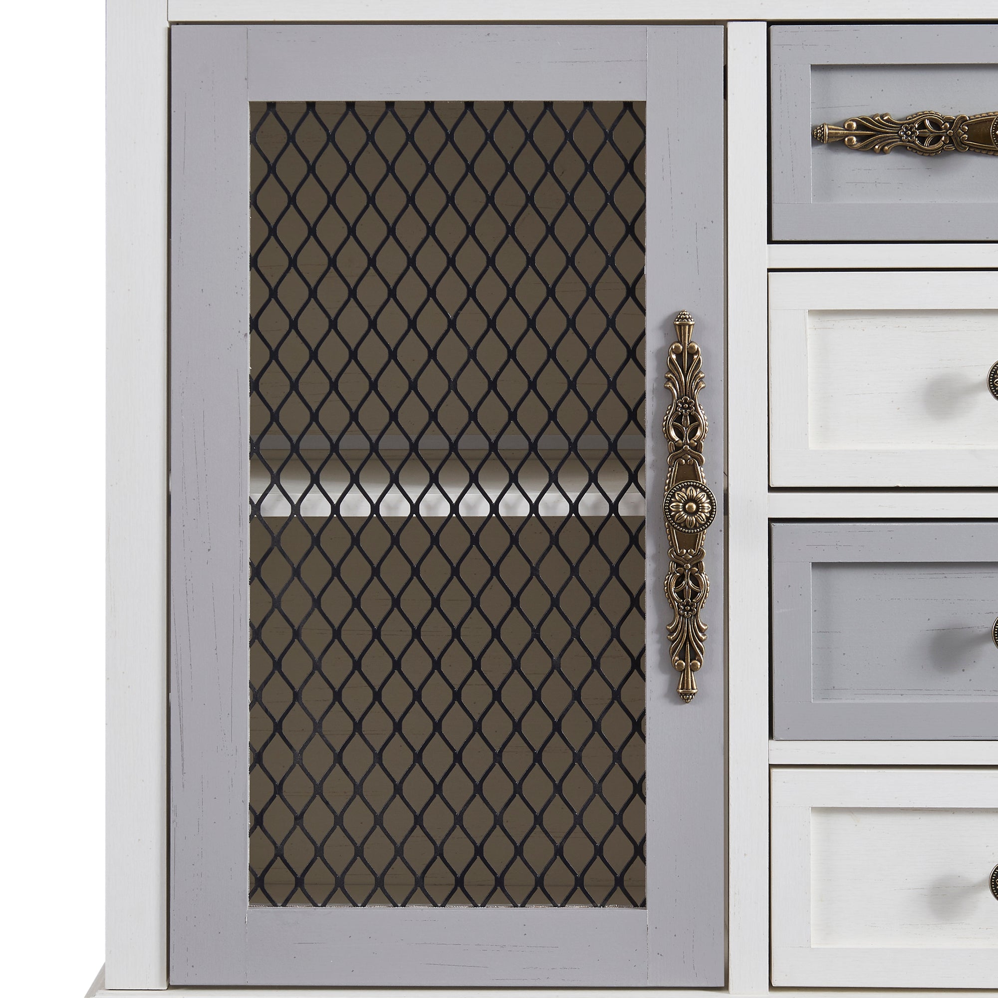48" Wide Wood 4 Drawer Sideboard