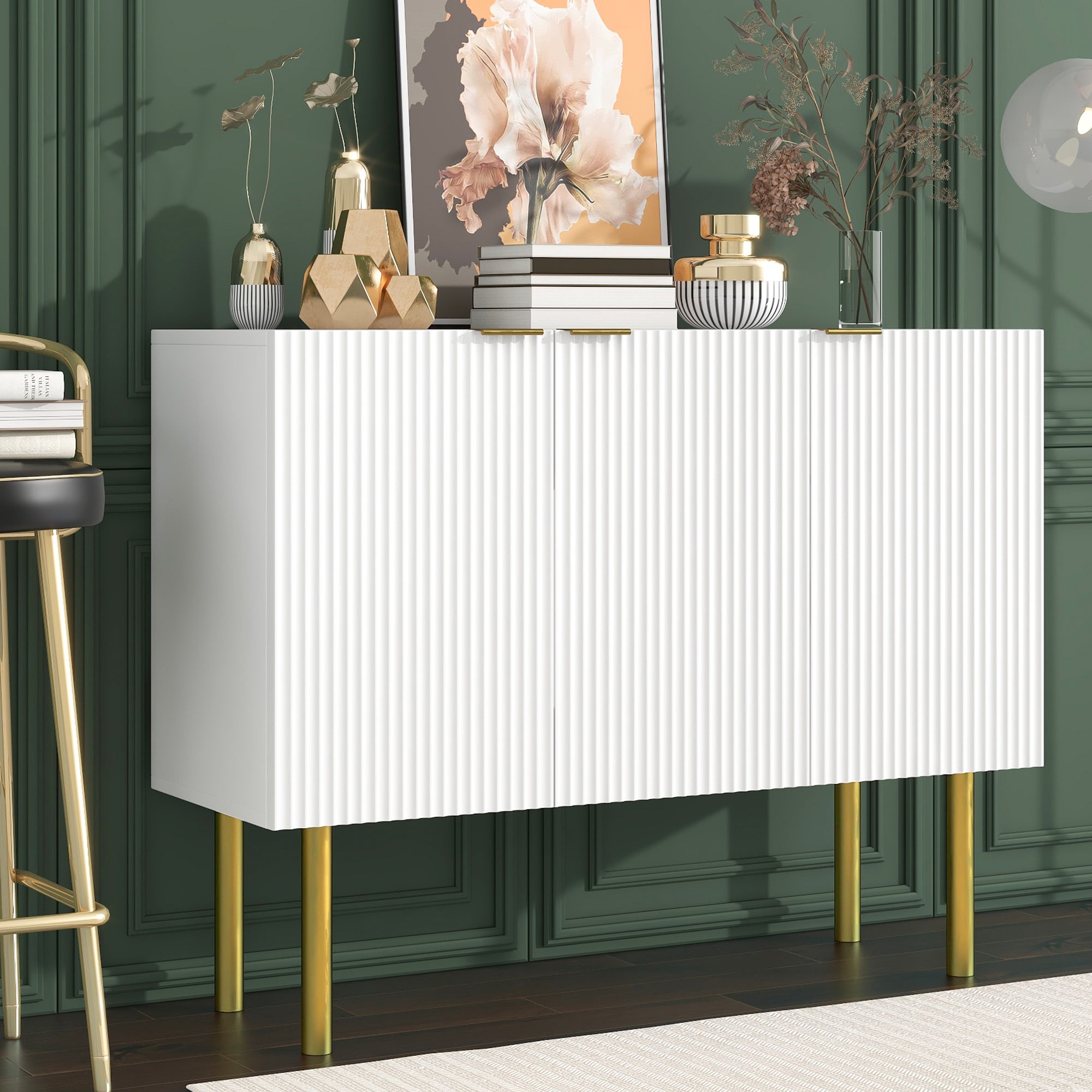 47" Wide Wood 3-door Sideboard