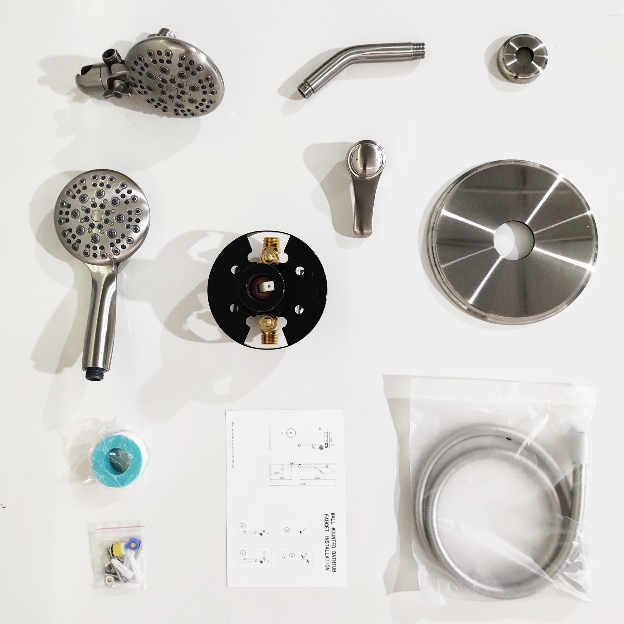 4.7 inch Wall-Mounted Round Shower System with Rough-in Valve