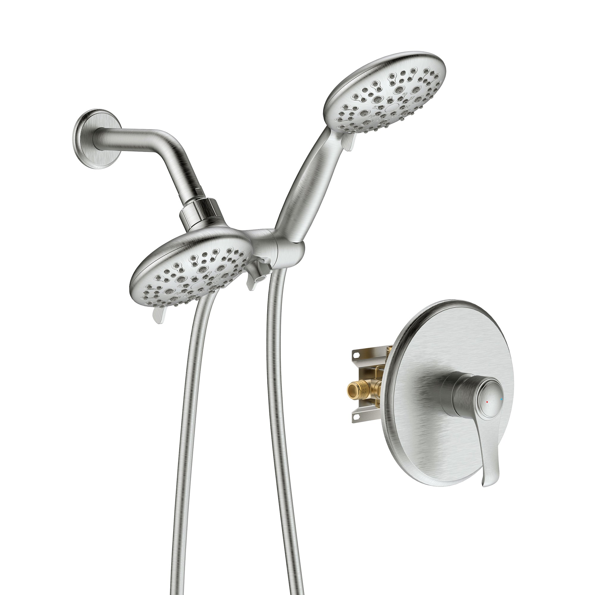 4.7 inch Wall-Mounted Round Shower System with Rough-in Valve