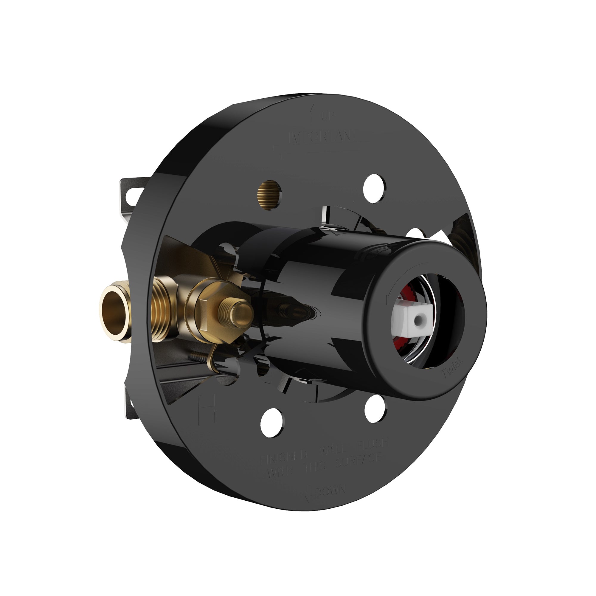 4 inch Wall-Mounted Round Shower System with Rough-in Valve, Handheld Shower, Tub Faucet