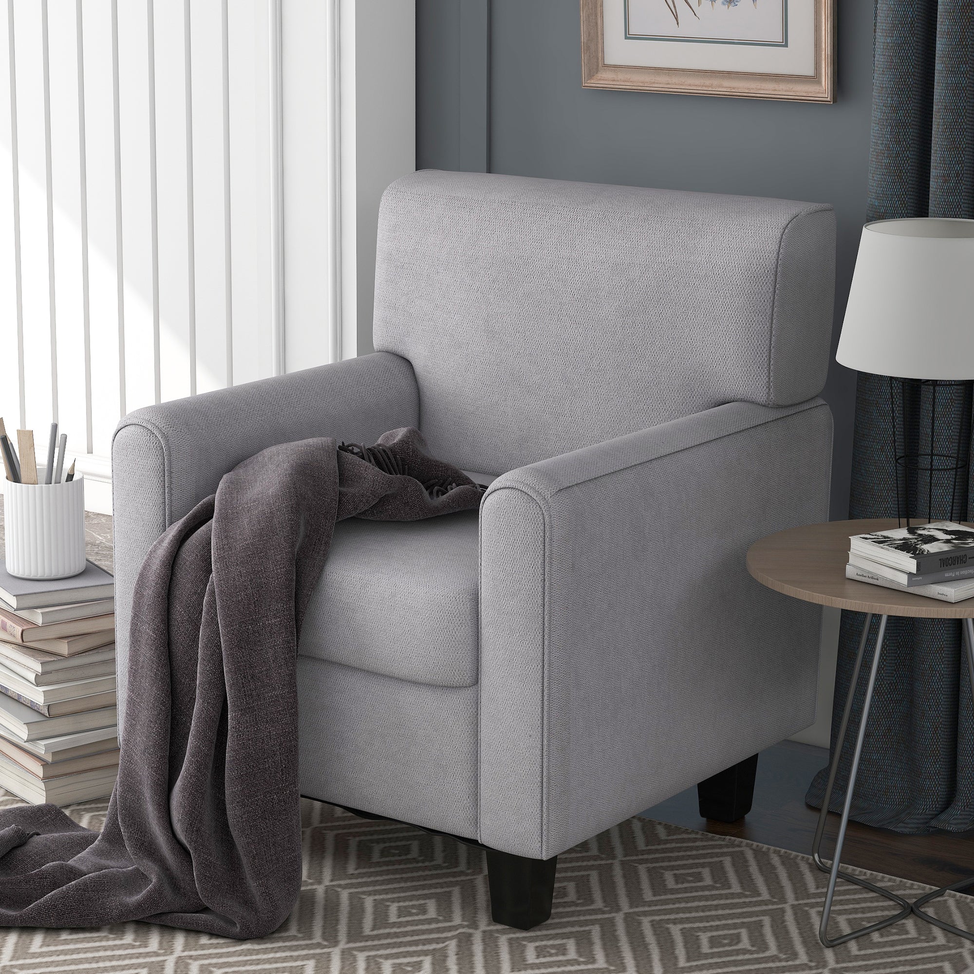 29" Wide Armchair with Solid Wood Legs