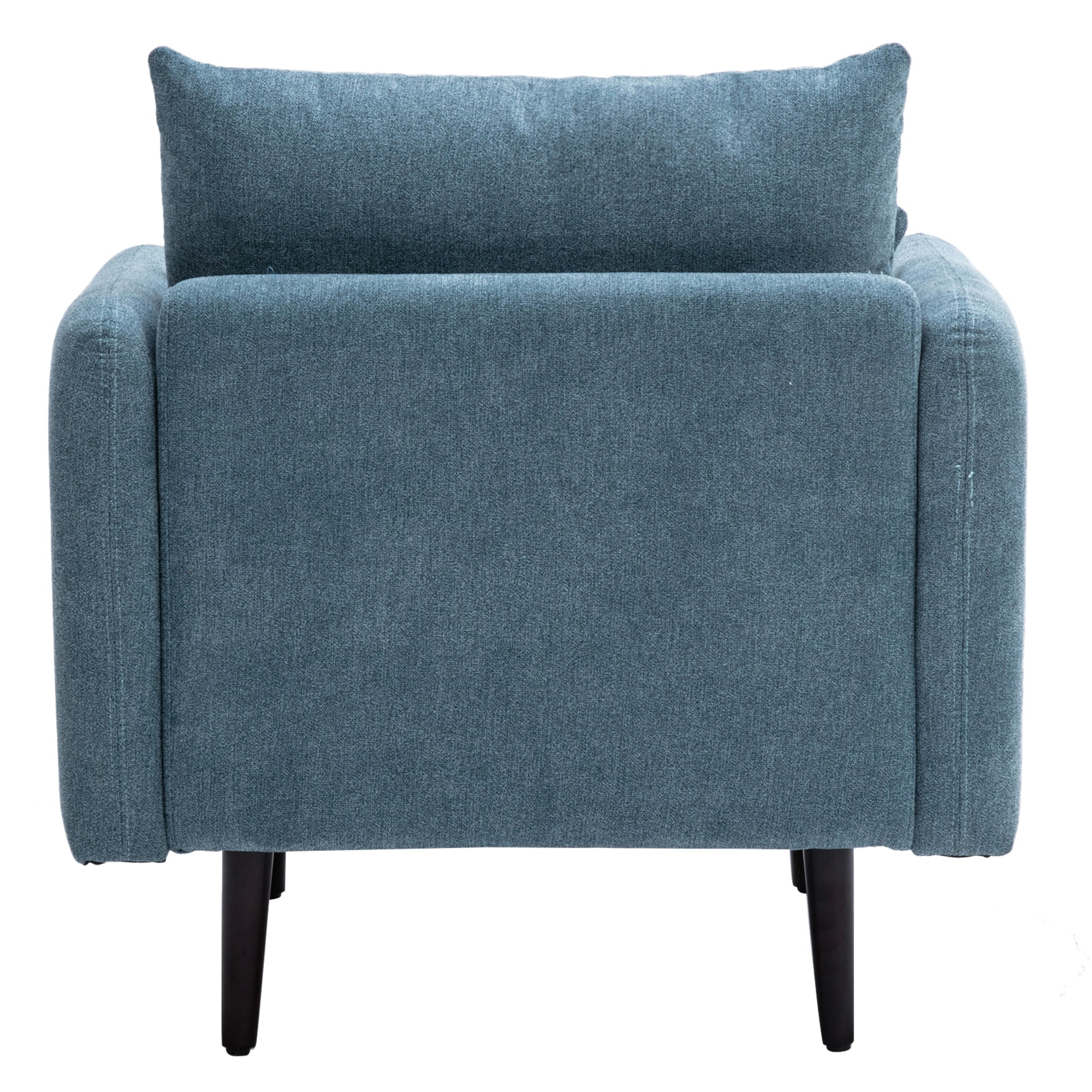 Velvet Polyester Upholstered Armchair with Pillow