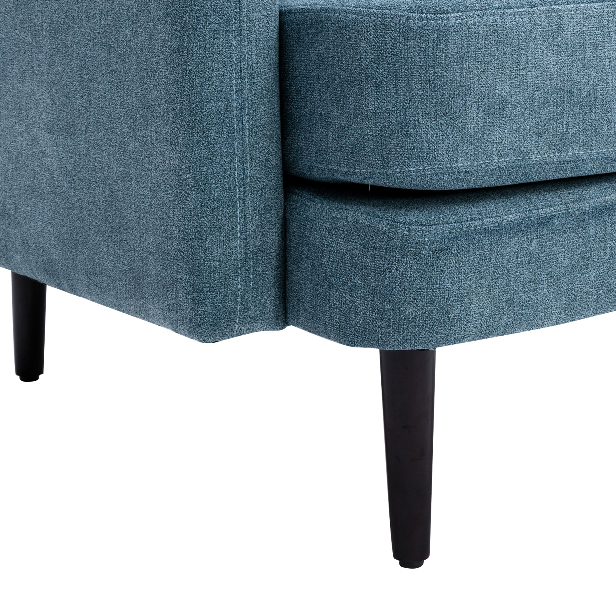 Velvet Polyester Upholstered Armchair with Pillow