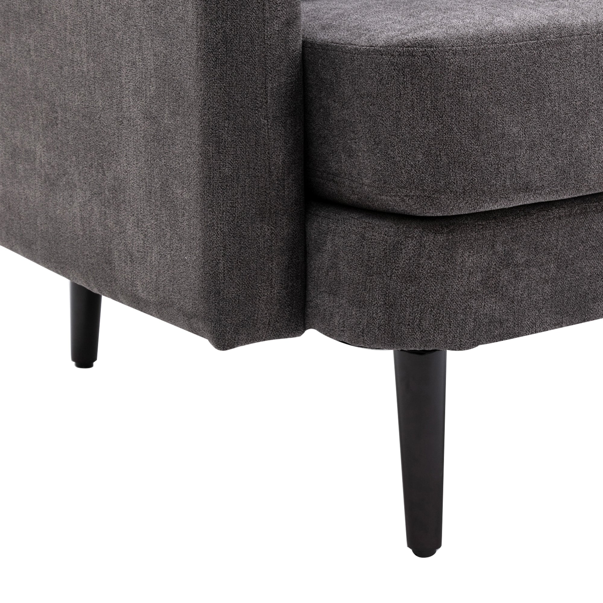 Velvet Polyester Upholstered Armchair with Pillow