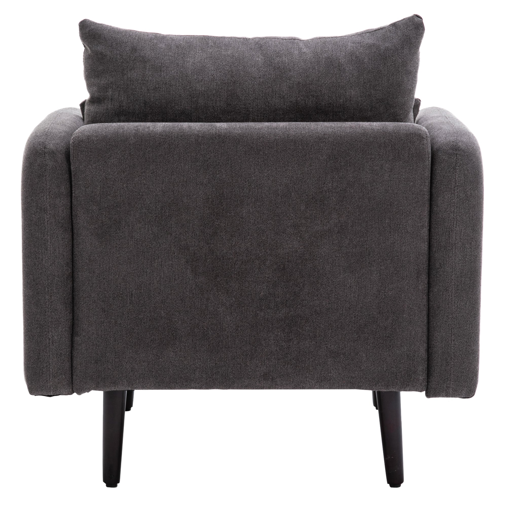 Velvet Polyester Upholstered Armchair with Pillow