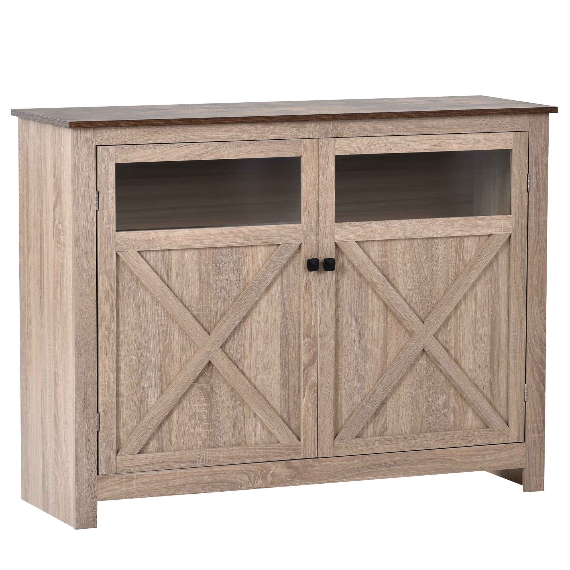 48" Wide Wood 2-door Sideboard with Adjustable Shelves