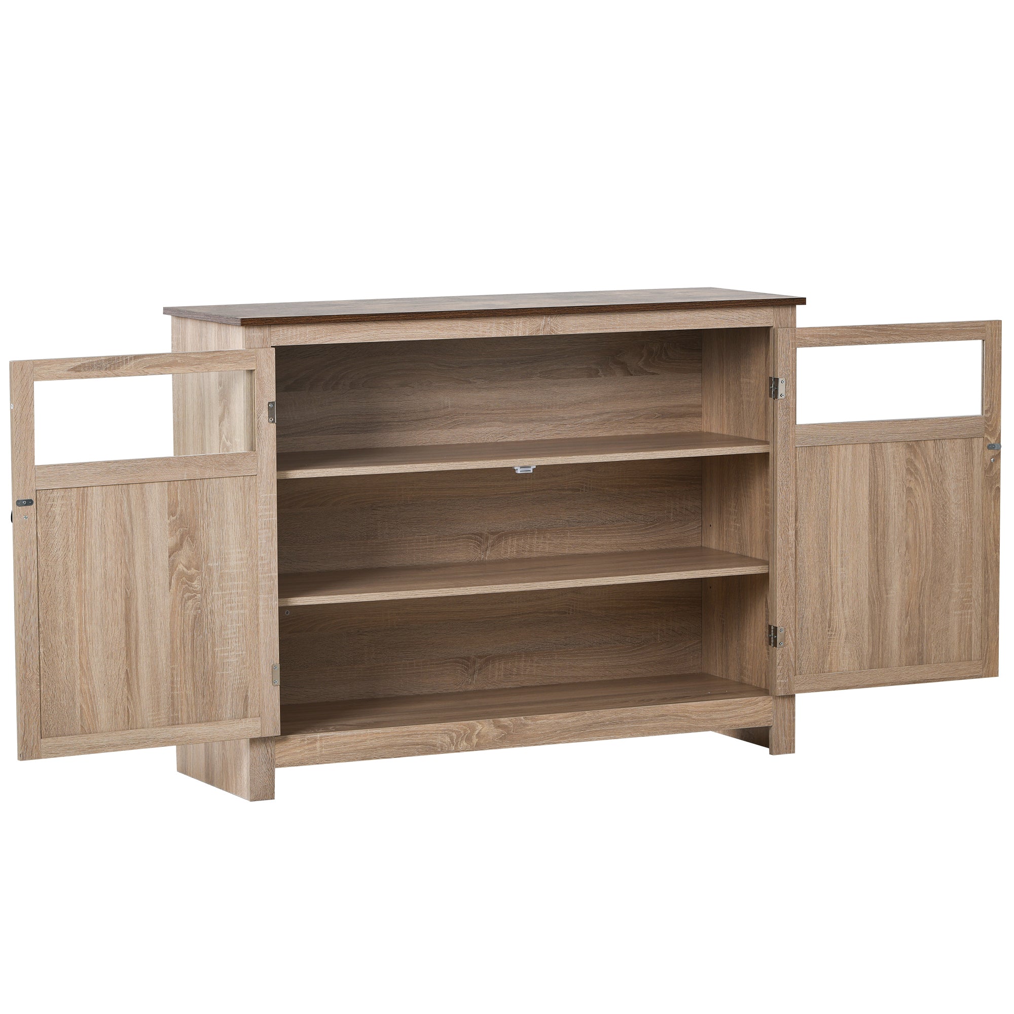 48" Wide Wood 2-door Sideboard with Adjustable Shelves