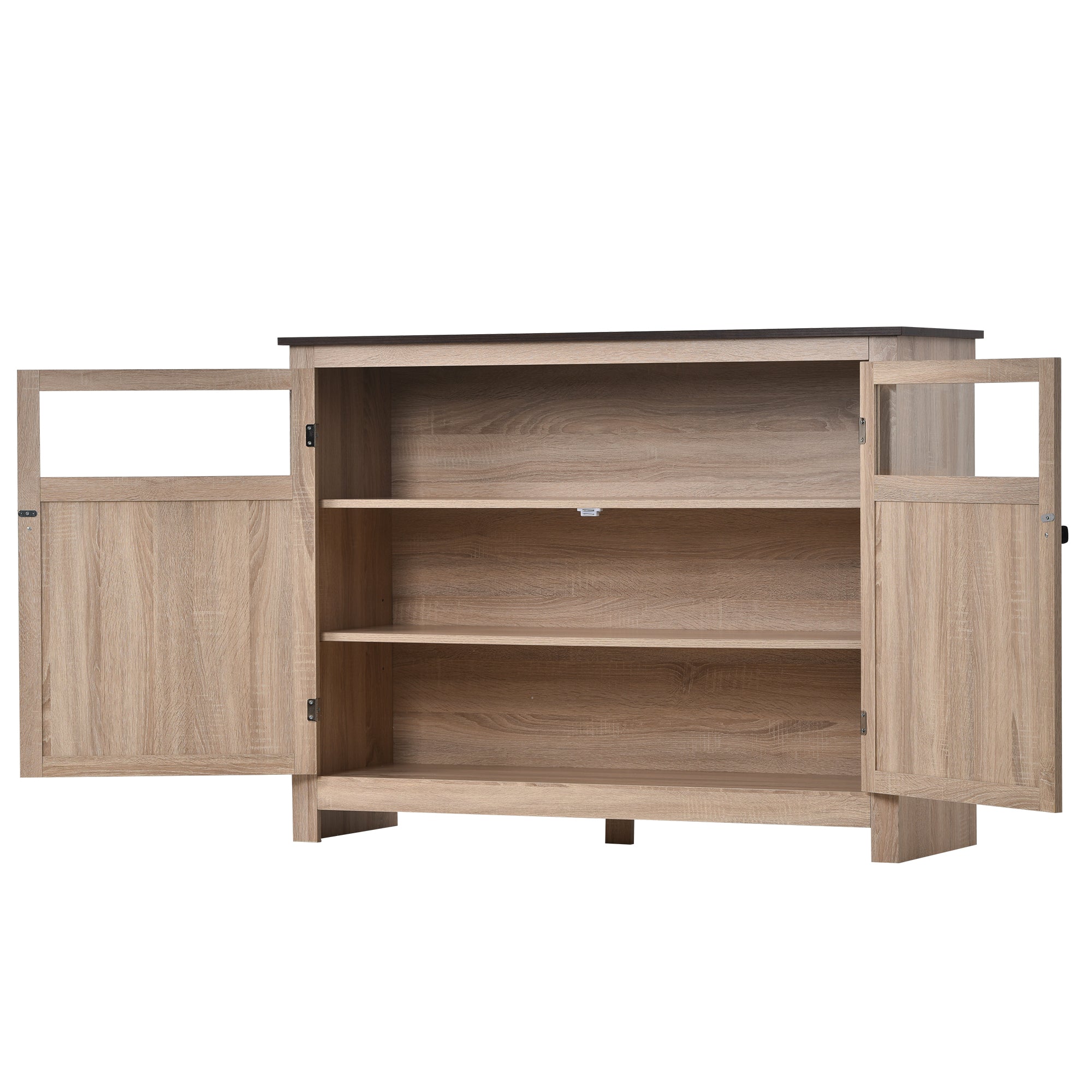48" Wide Wood 2-door Sideboard with Adjustable Shelves