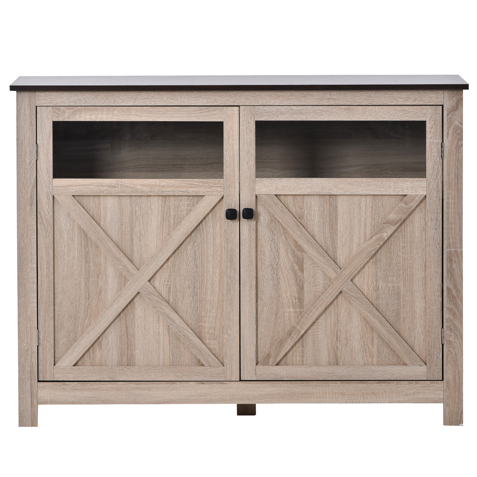 48" Wide Wood 2-door Sideboard with Adjustable Shelves